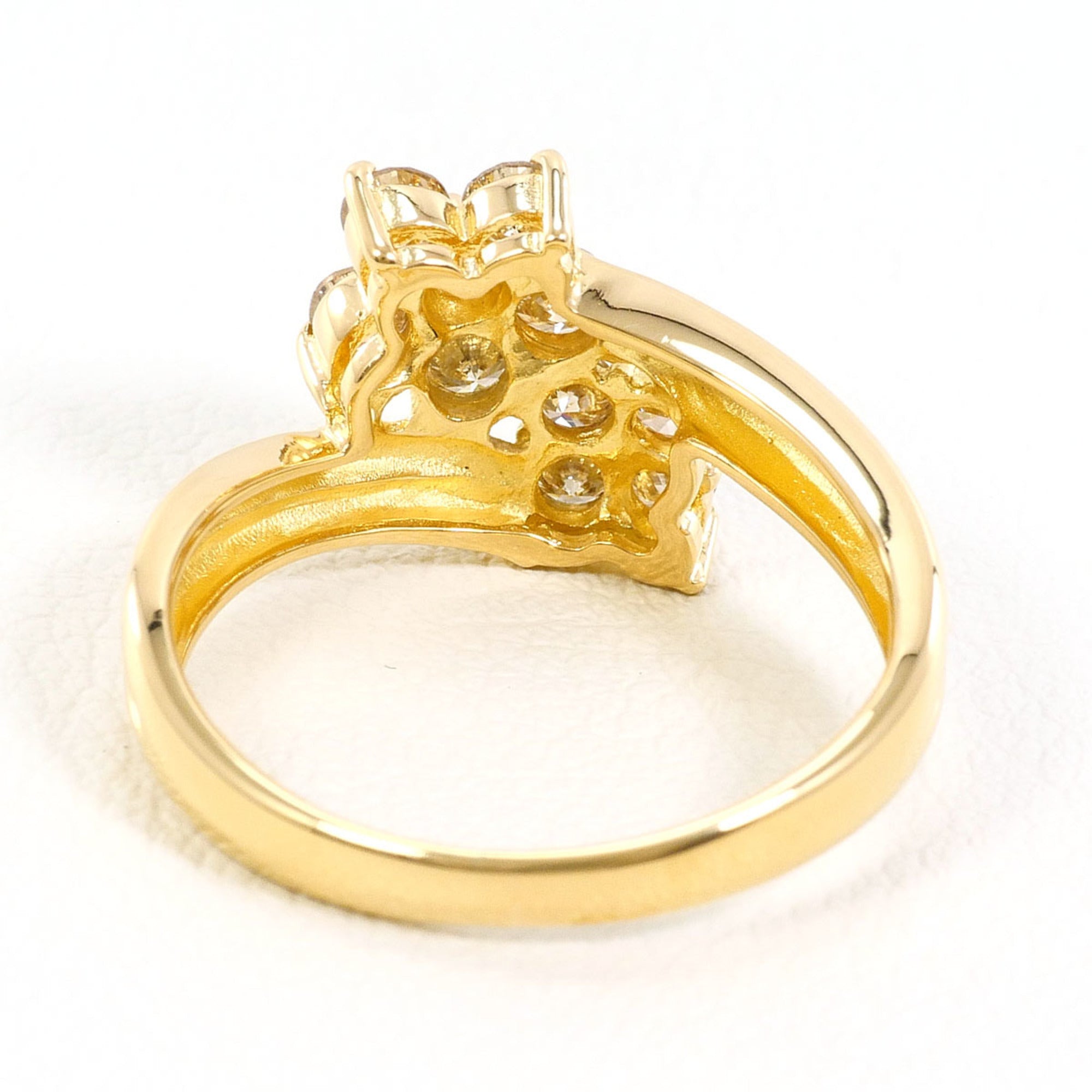 Unbranded Brown Yellow Gold Yellow Gold (18K) Band Ring (Pre-Owned)