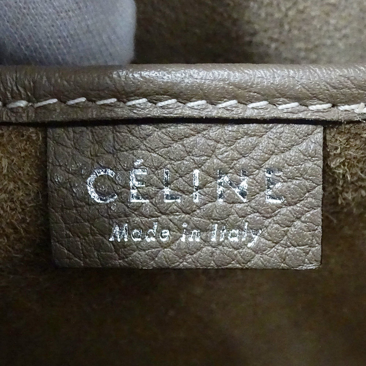 Celine Grayish Leather Handbag Shoulder Bag (Pre-Owned)
