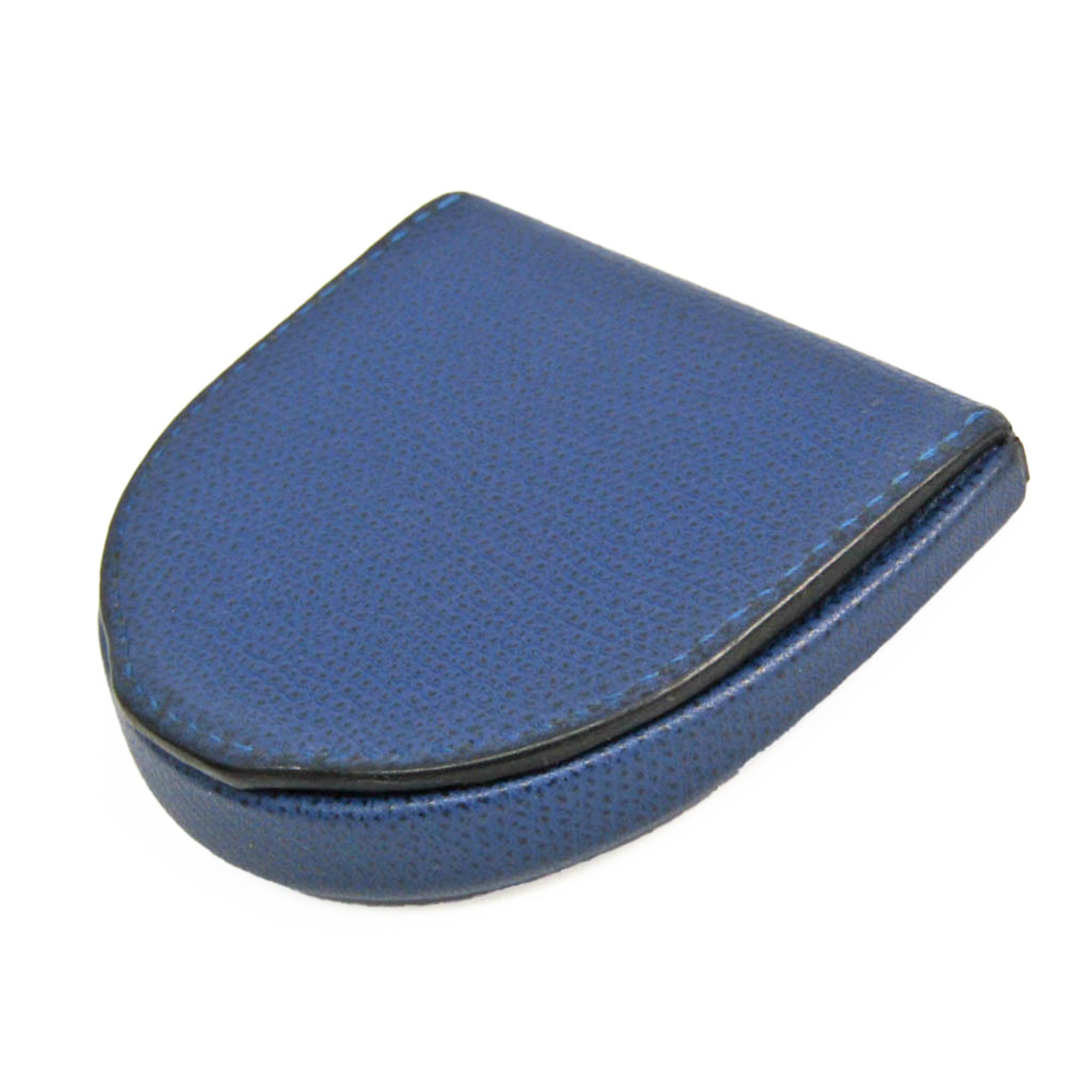 Valextra Royal Blue Leather Coin Purse/Coin Case (Pre-Owned)