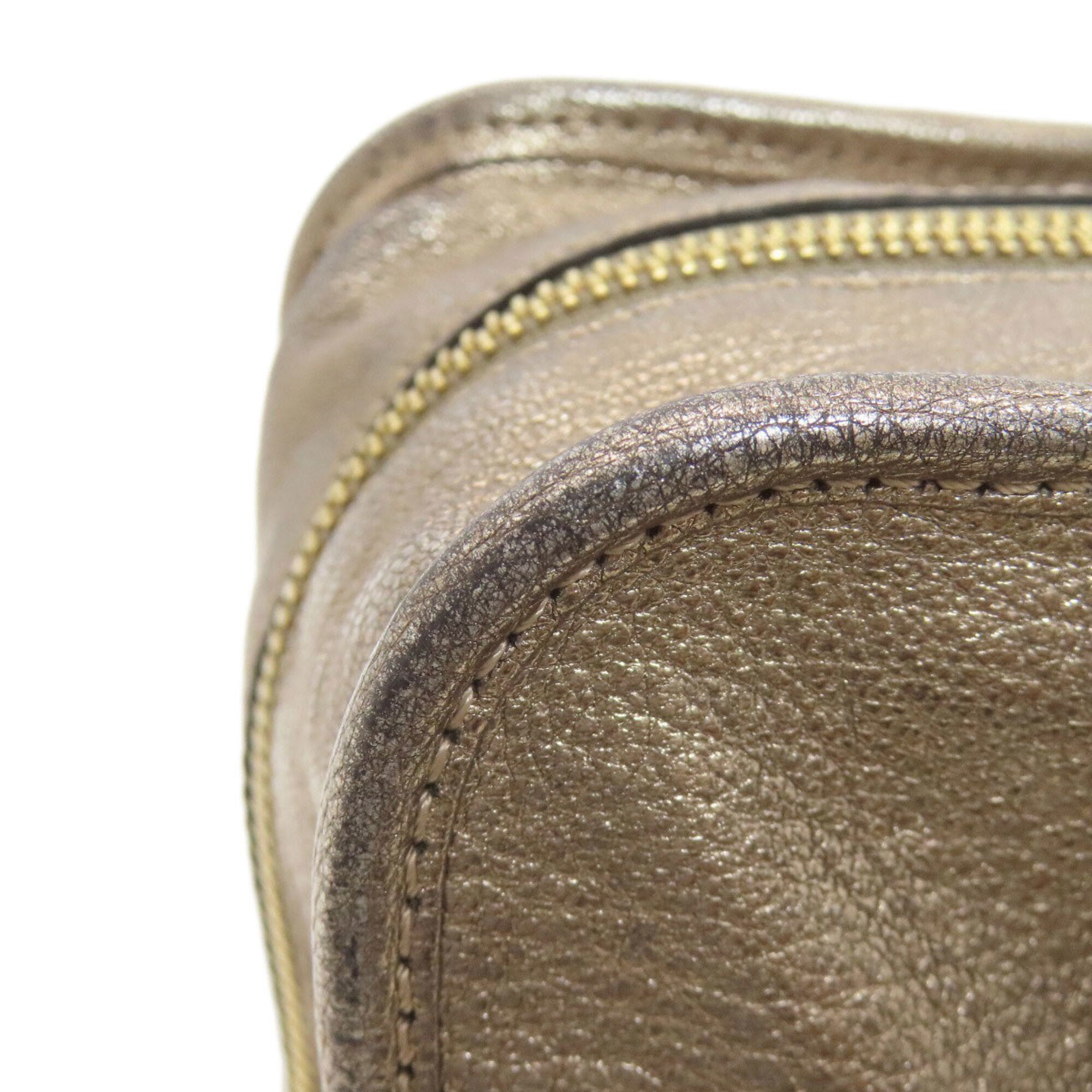 Loewe Gold Leather Handbag (Pre-Owned)