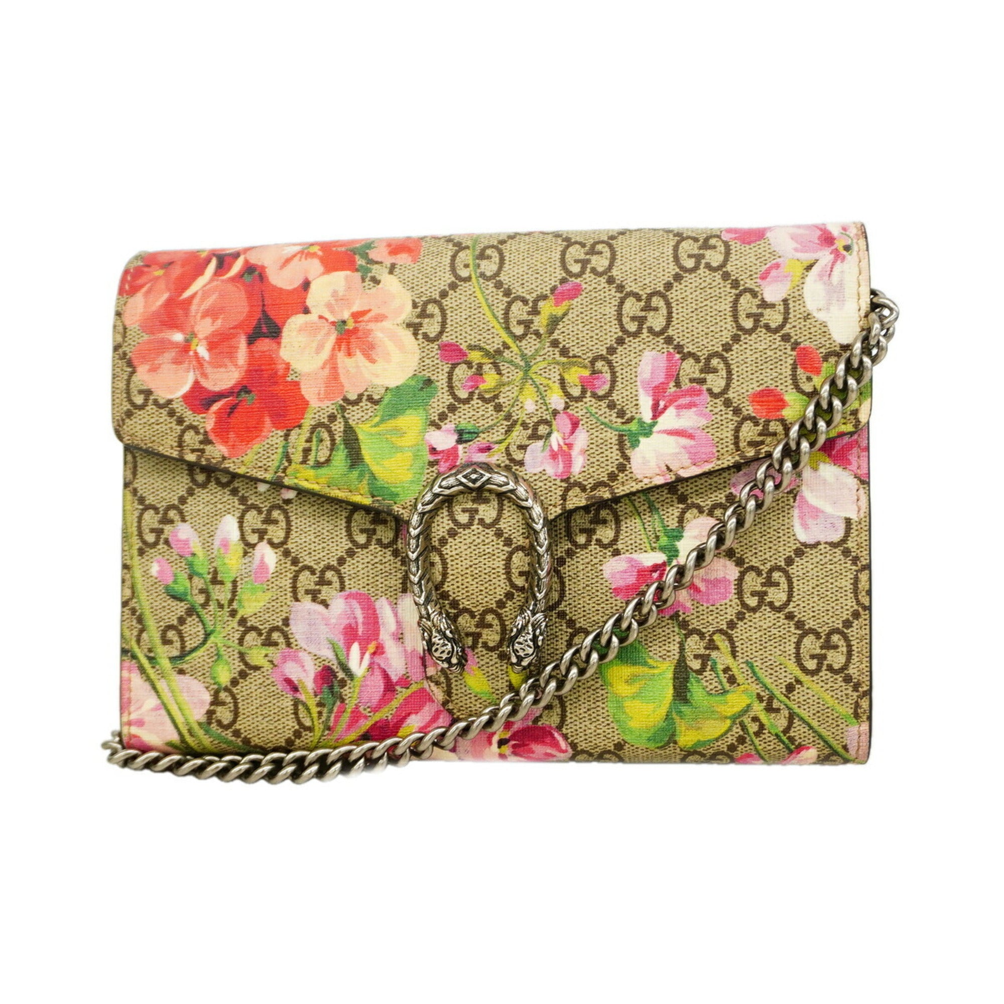 Gucci Beige Multi-Color Pvc Shoulder Bag (Pre-Owned)