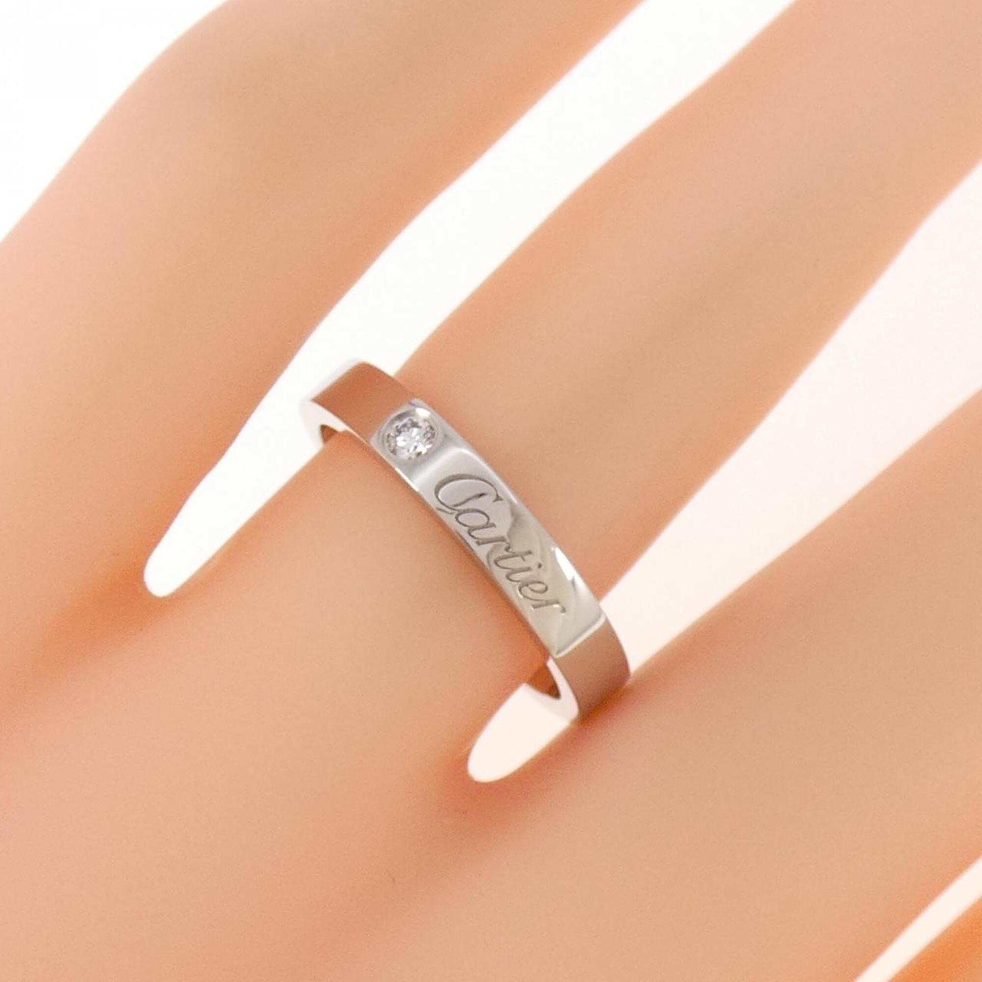 Cartier Platinum Platinum 950 Band Ring (Pre-Owned)