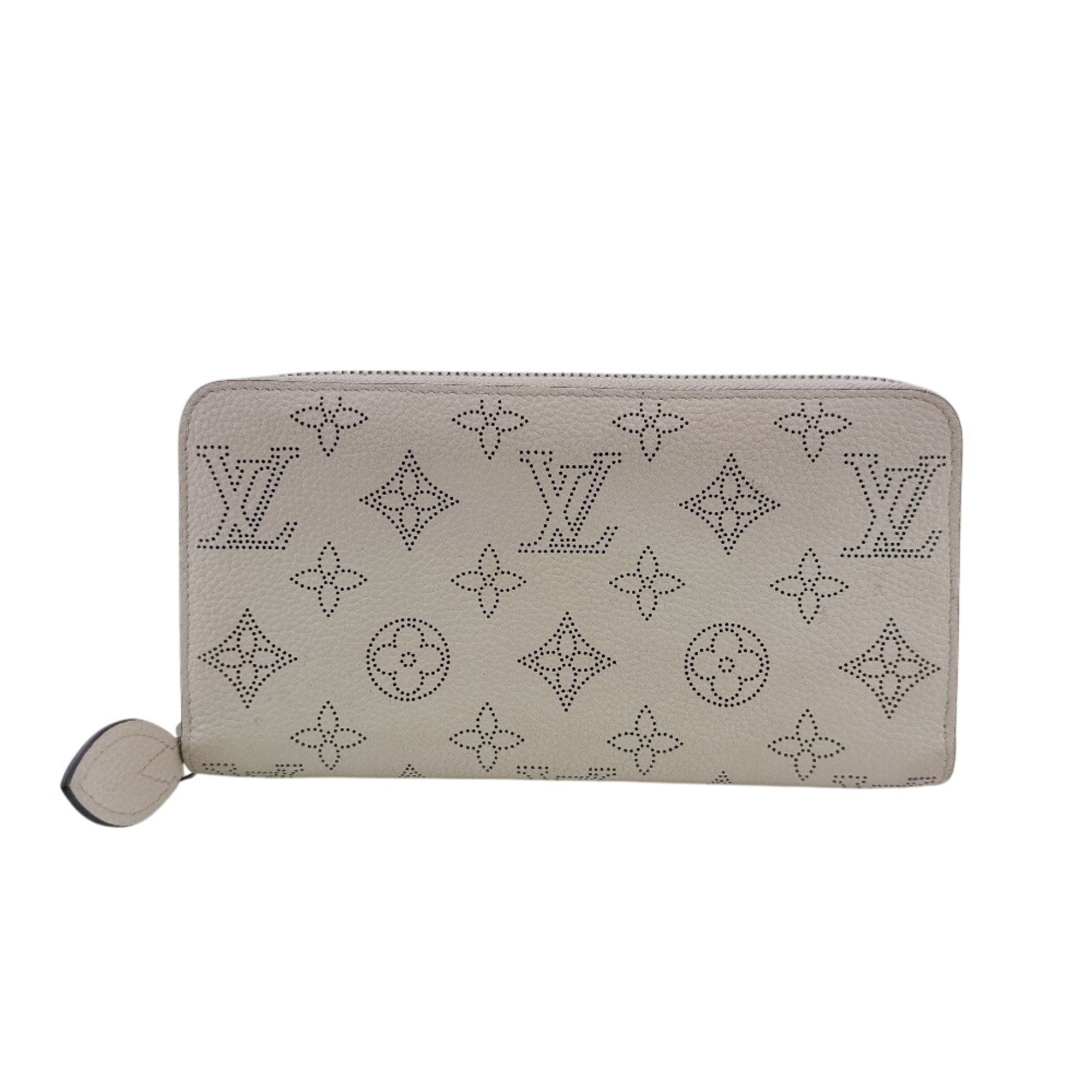 Louis Vuitton Mahina White Leather Long Wallet (Bi-Fold) (Pre-Owned)