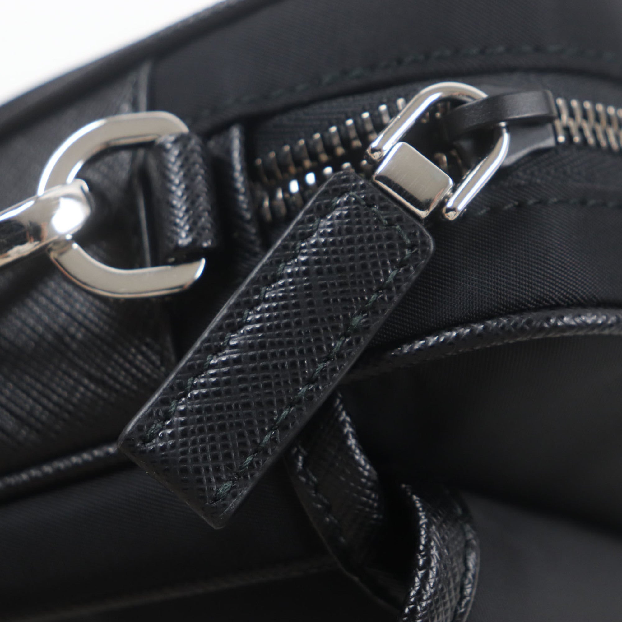 Prada Black Nylon Saffiano Shoulder Bag (Pre-Owned)