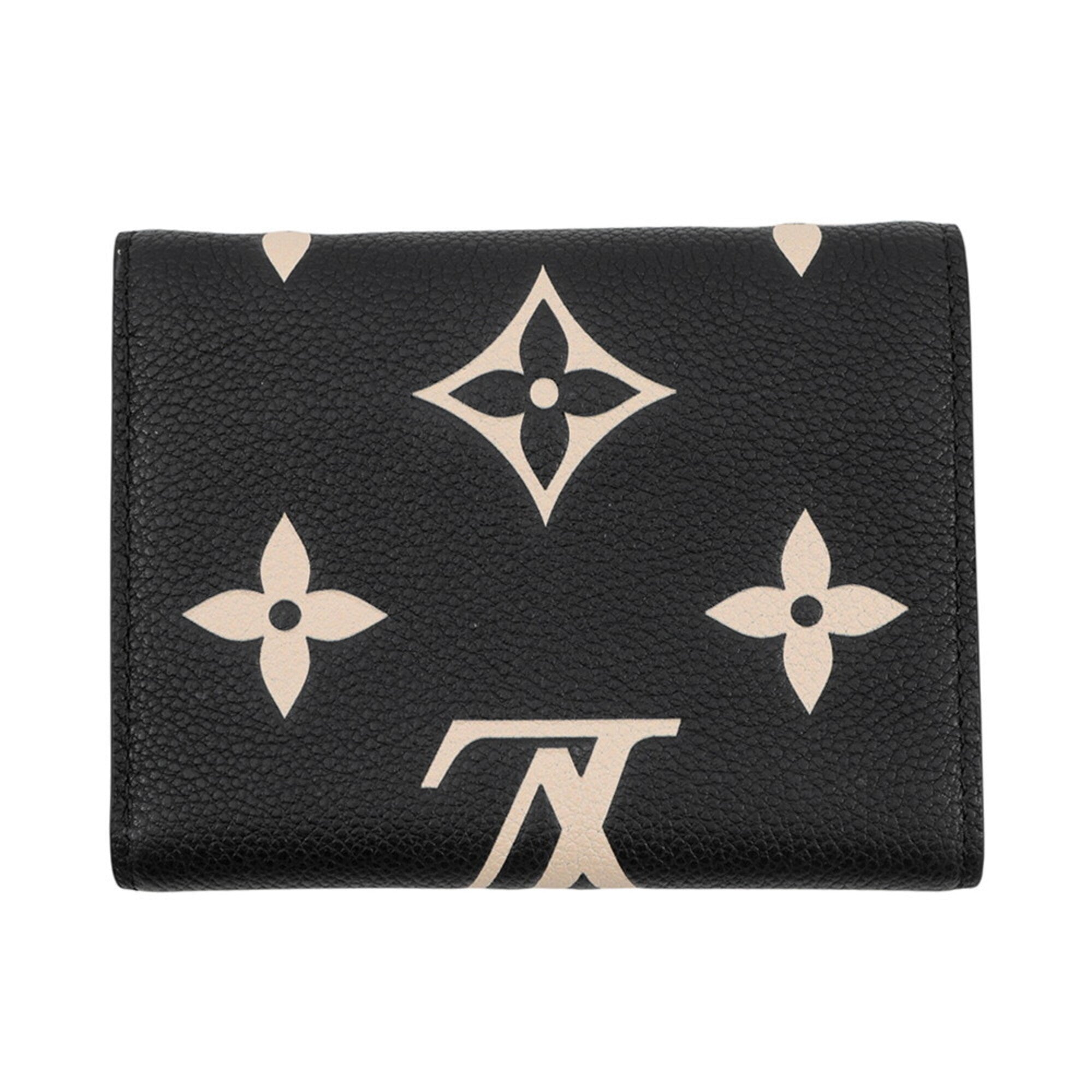 Louis Vuitton Beige Black Noir Monogram Empreinte Wallet (Tri-Fold) (Pre-Owned)