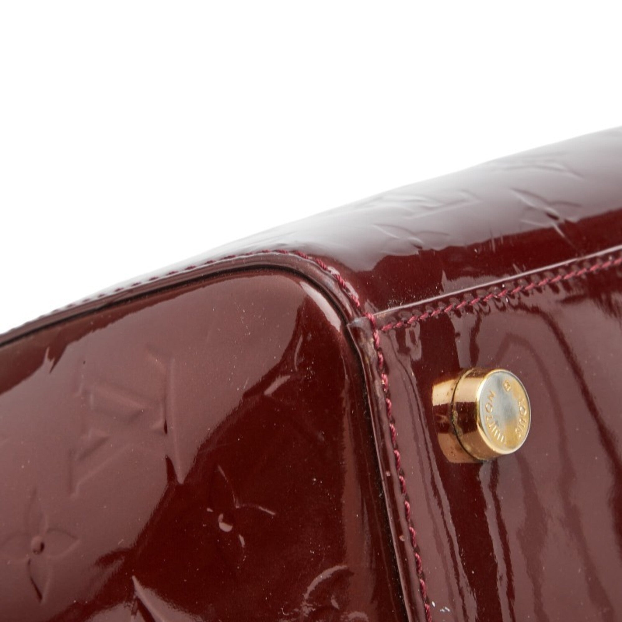 Louis Vuitton Red Color Rouge Rouge Fauviste Wine Patent Leather Handbag Shoulder Bag (Pre-Owned)