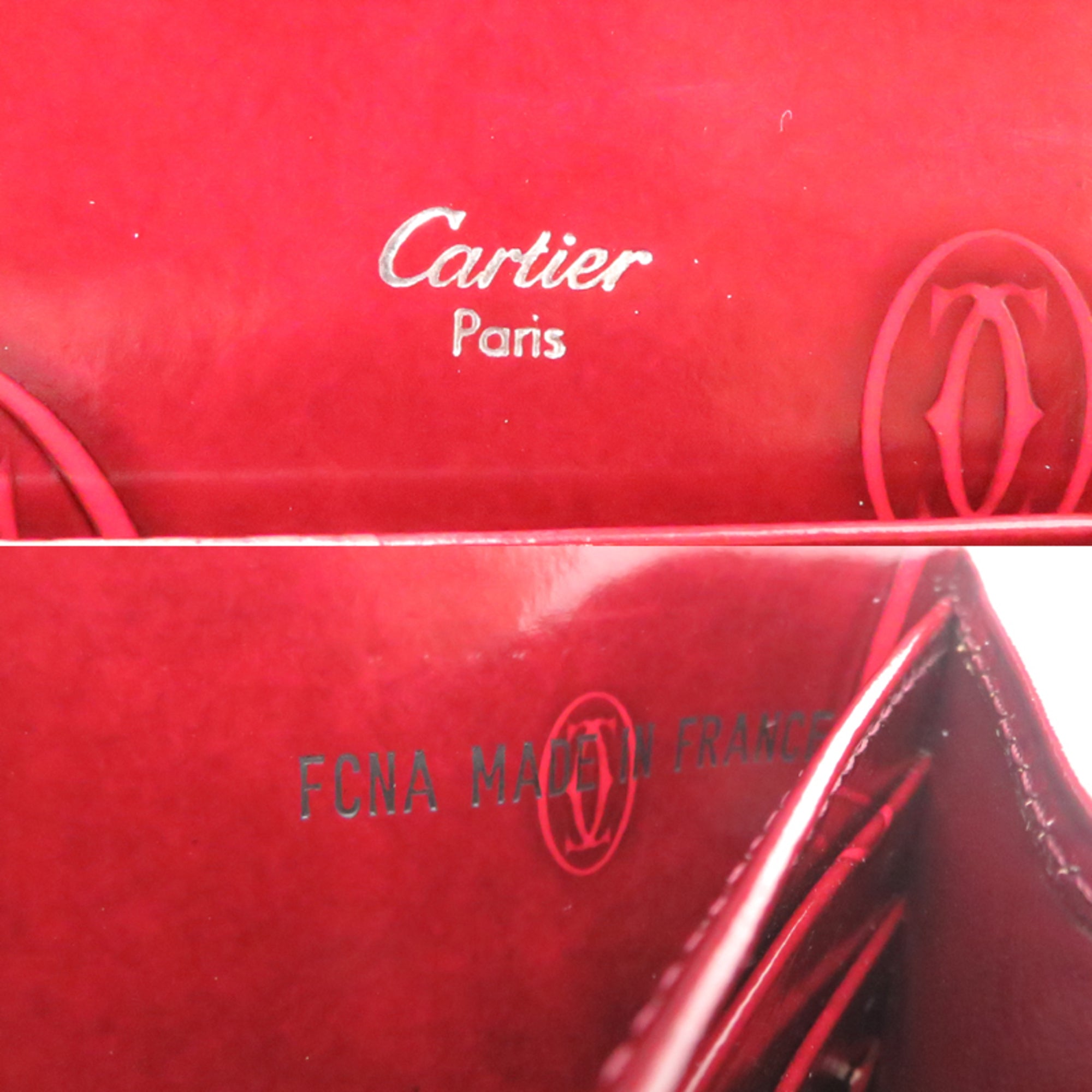Cartier Bordeaux Red Color Long Wallet (Bi-Fold) (Pre-Owned)