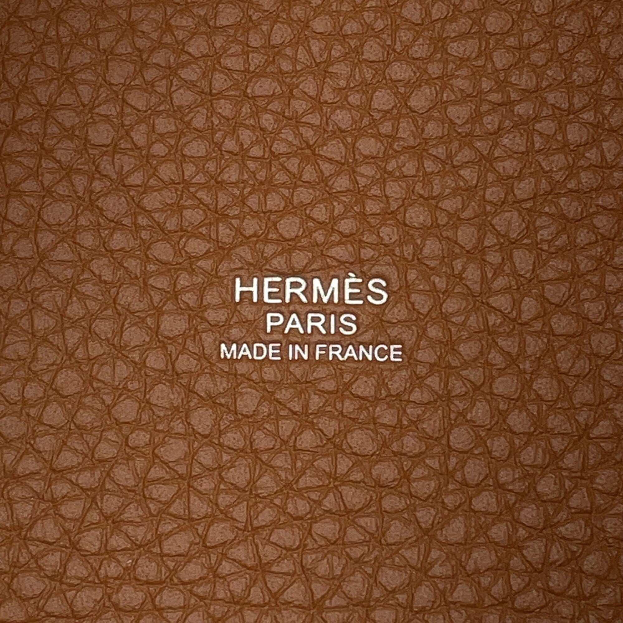 Hermes Picotin Gold Taurillon Clemence Leather Handbag (Pre-Owned)
