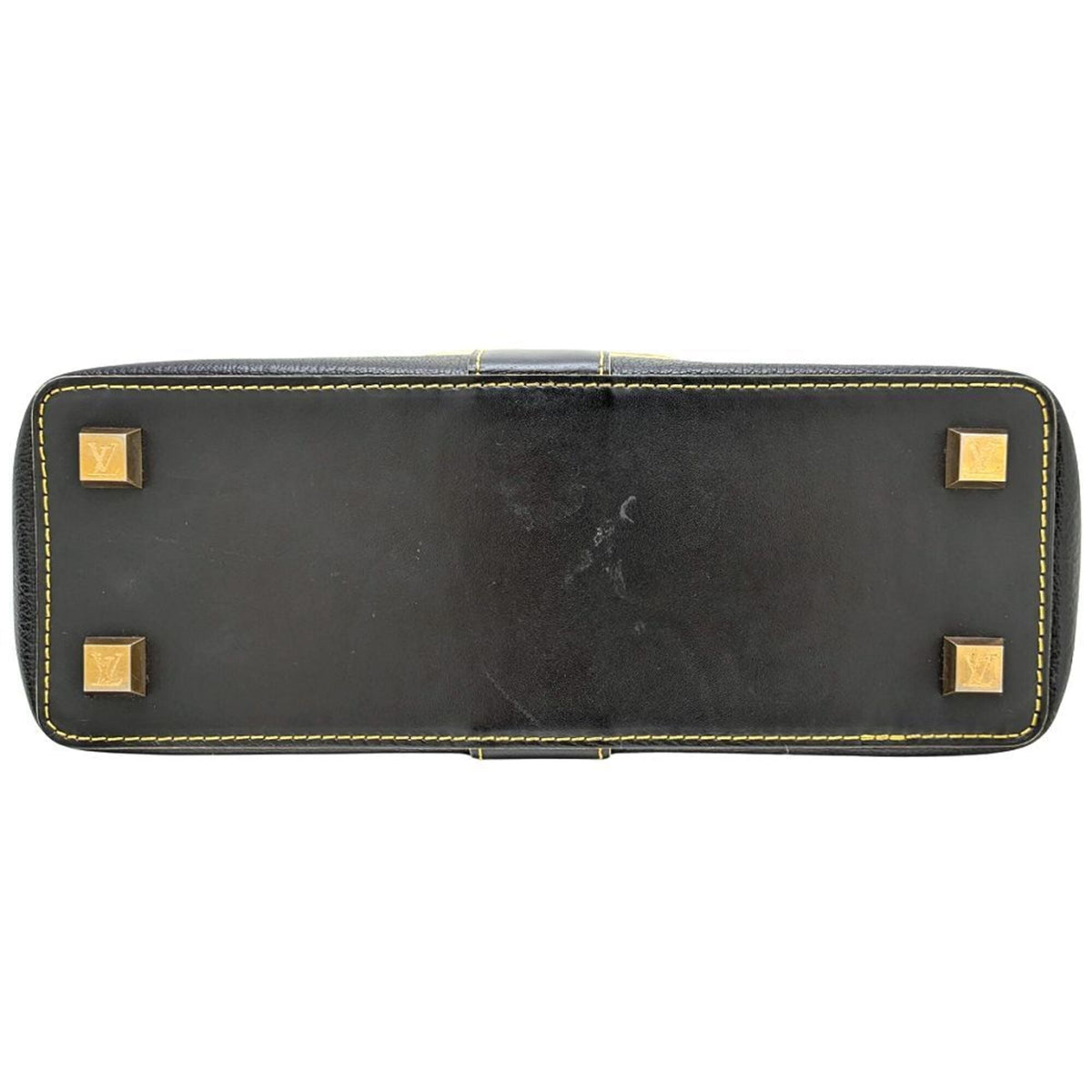 Louis Vuitton Noir Leather Shoulder Bag (Pre-Owned)