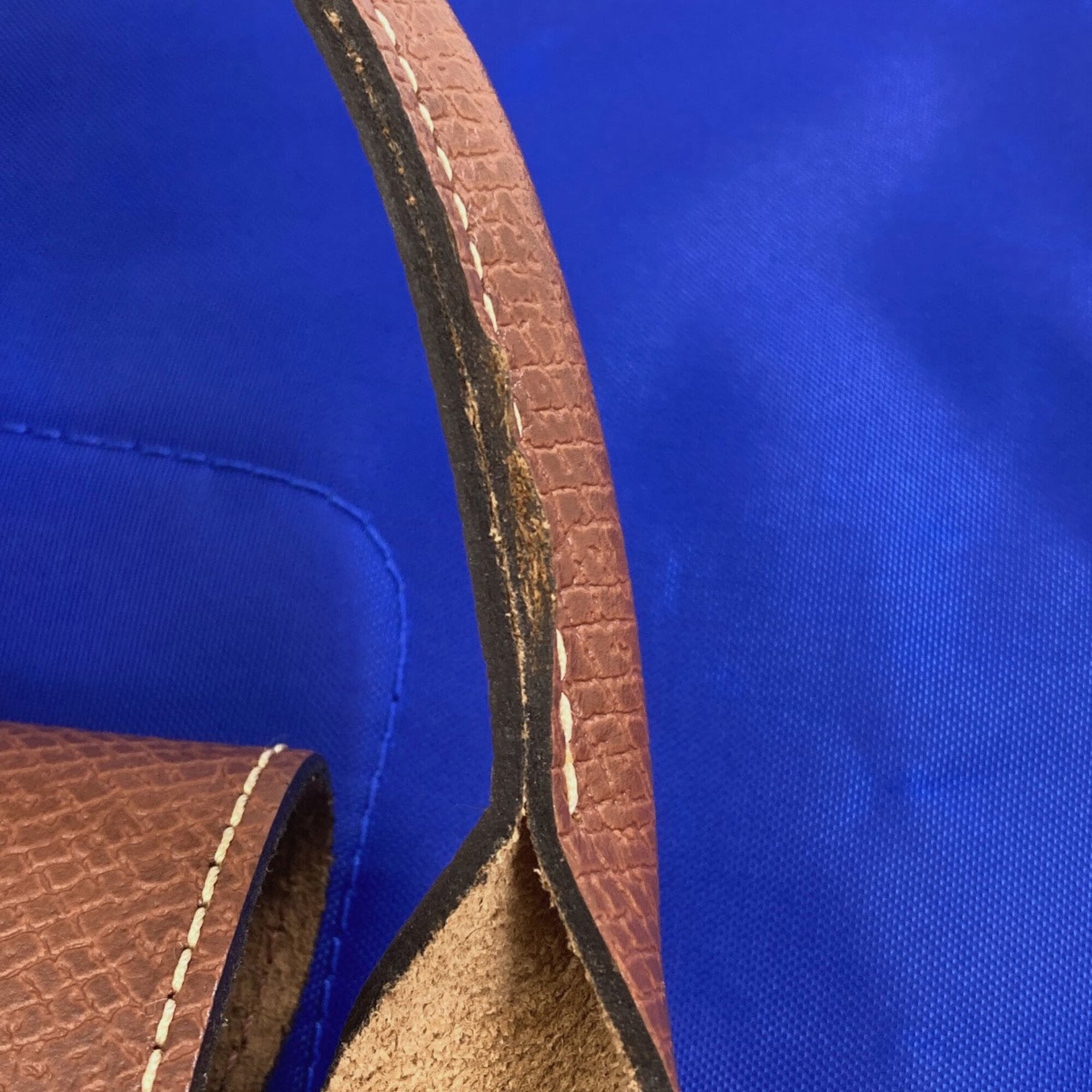 Longchamp Le Pliage Blue Nylon Tote Bag (Pre-Owned)