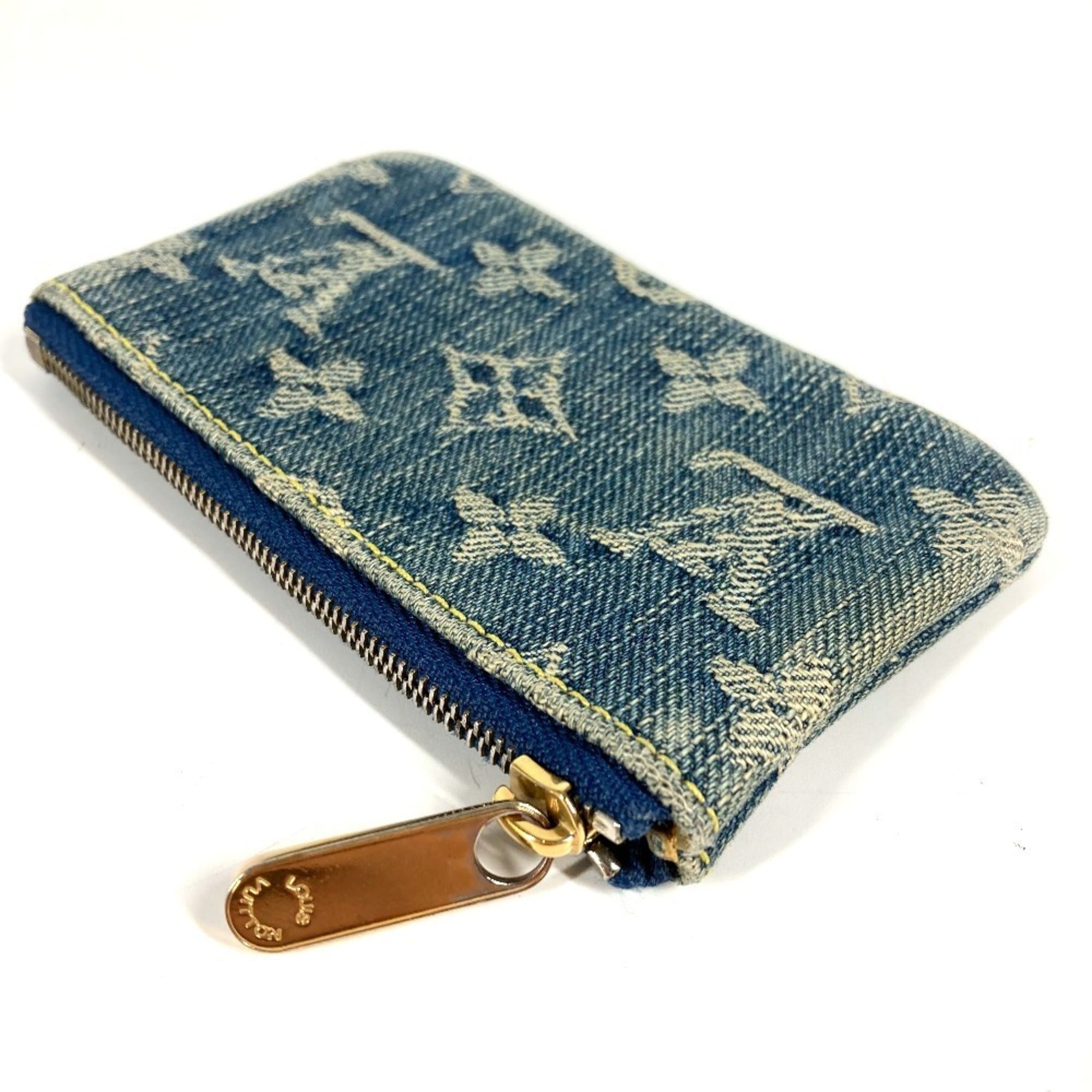 Louis Vuitton Blue Monogram Denim Coin Purse/Coin Case (Pre-Owned)