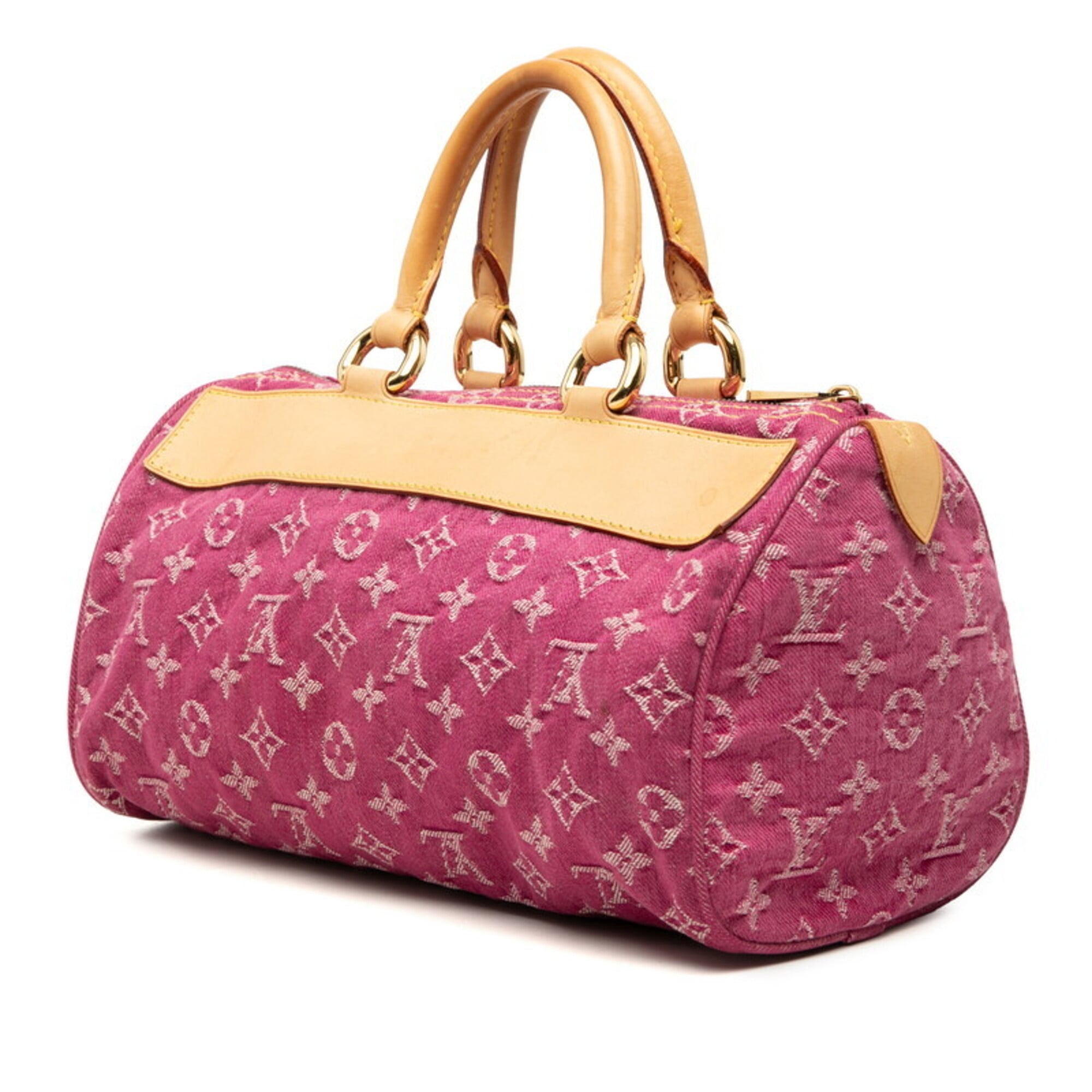 Louis Vuitton Pink Denim Handbag (Pre-Owned)