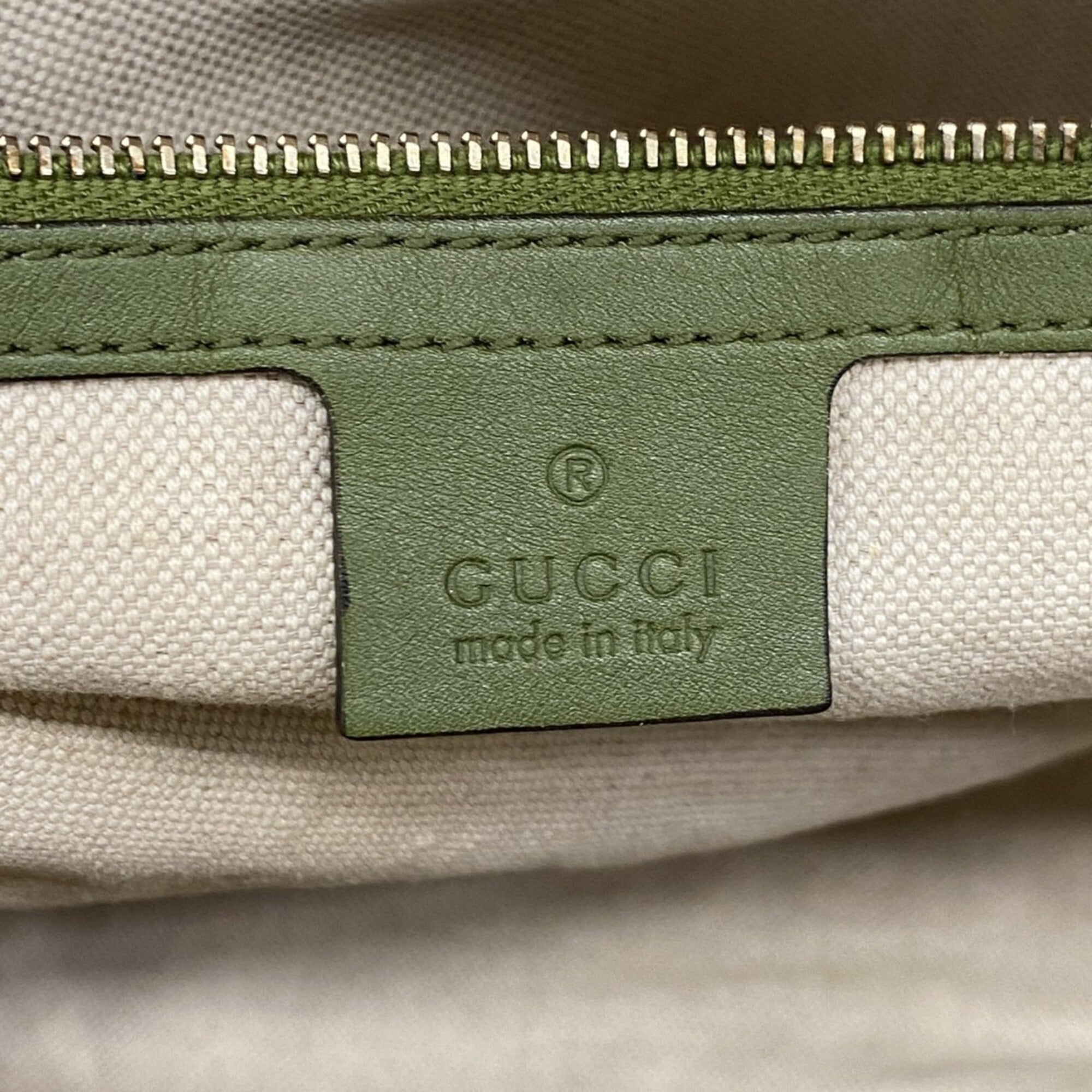 Gucci Brown Green Pvc Handbag (Pre-Owned)
