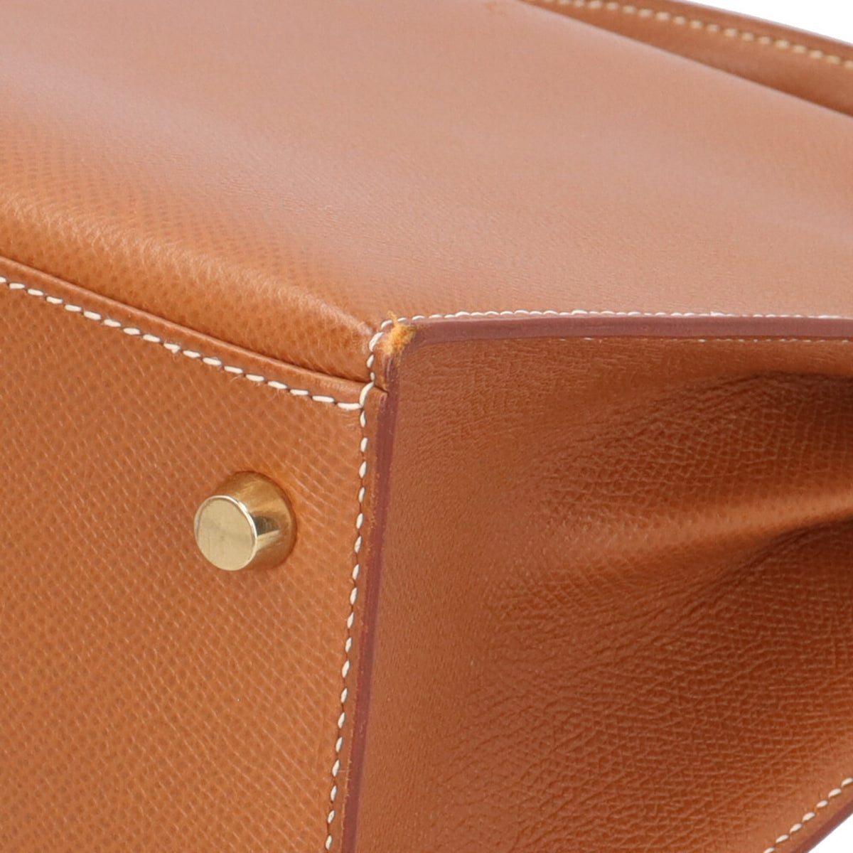 Hermes Brown Gold Courchevel Leather Shoulder Bag (Pre-Owned)