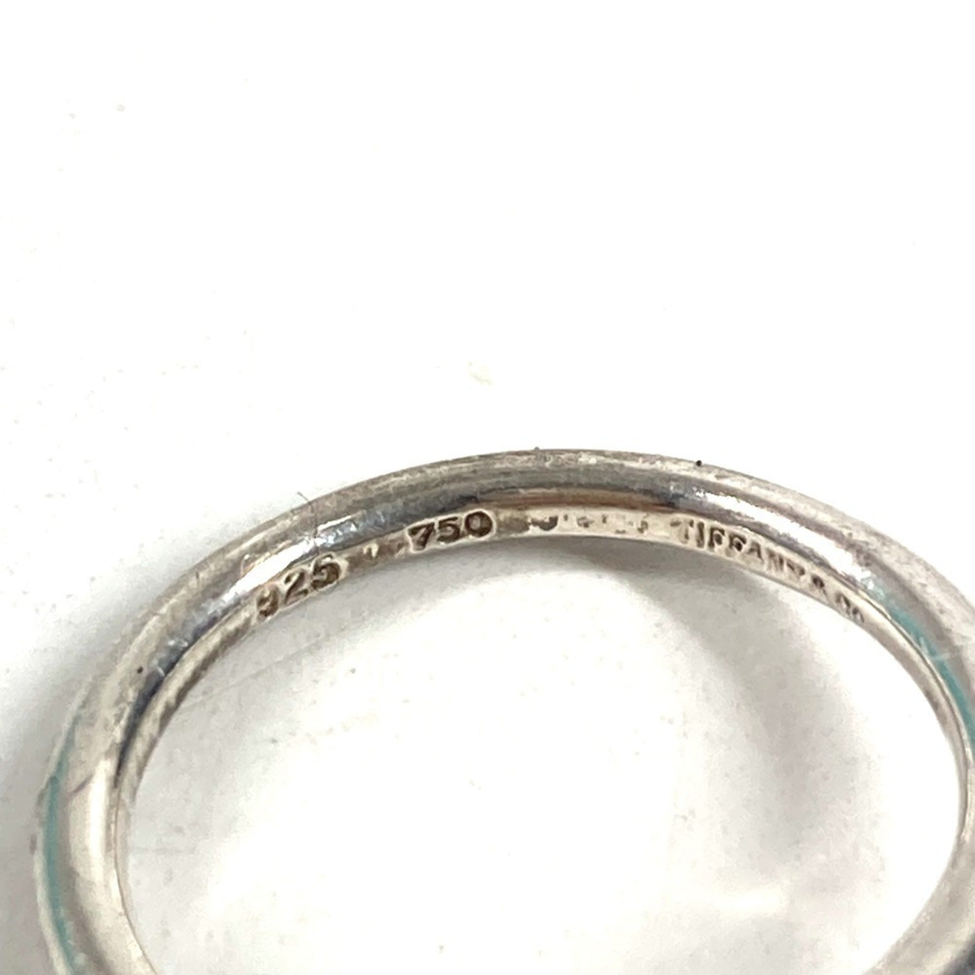 Tiffany Silver Yellow Gold Yellow Gold (18K) Silver 925 Band Ring (Pre-Owned)