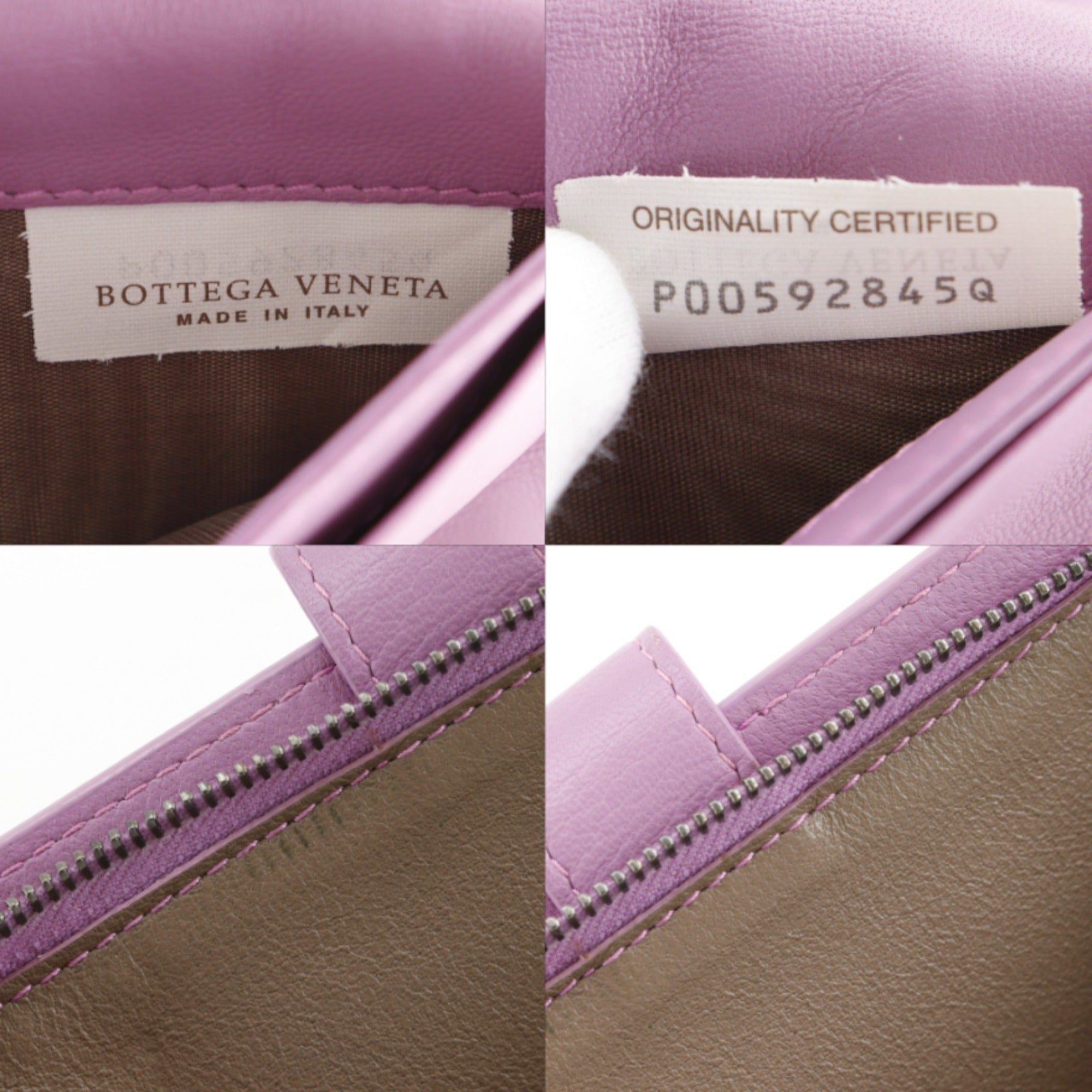 Bottega Veneta Pink Leather Long Wallet (Bi-Fold) (Pre-Owned)