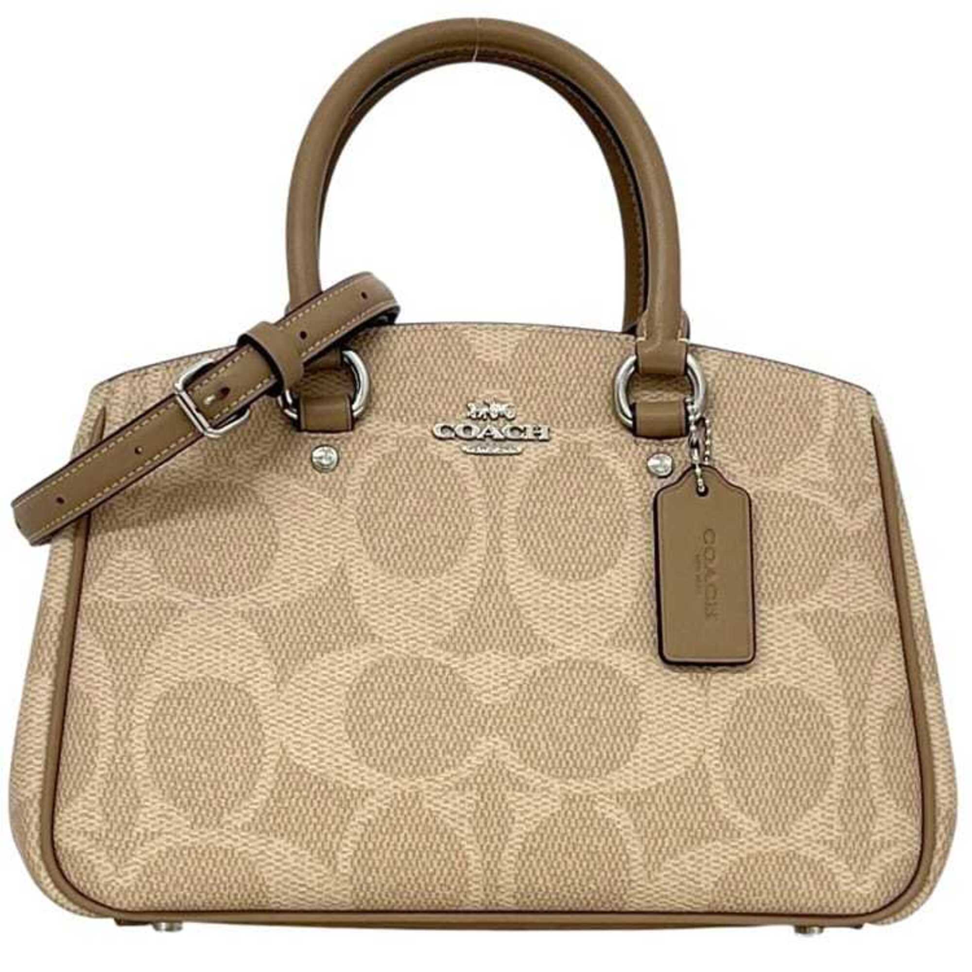 Coach Beige Pvc Leather Handbag (Pre-Owned)