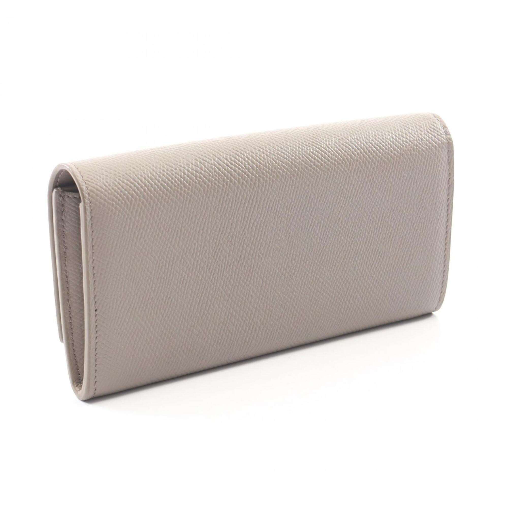 Celine Beige Leather Long Wallet (Bi-Fold) (Pre-Owned)