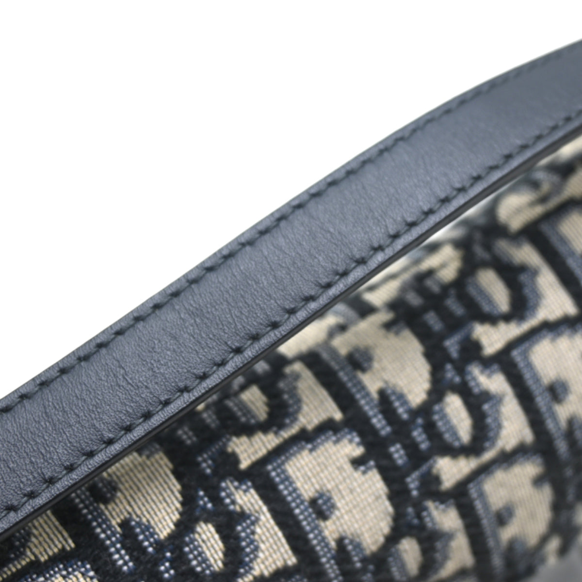 Christian Dior Navy Canvas Handbag Saddle Bag (Pre-Owned)