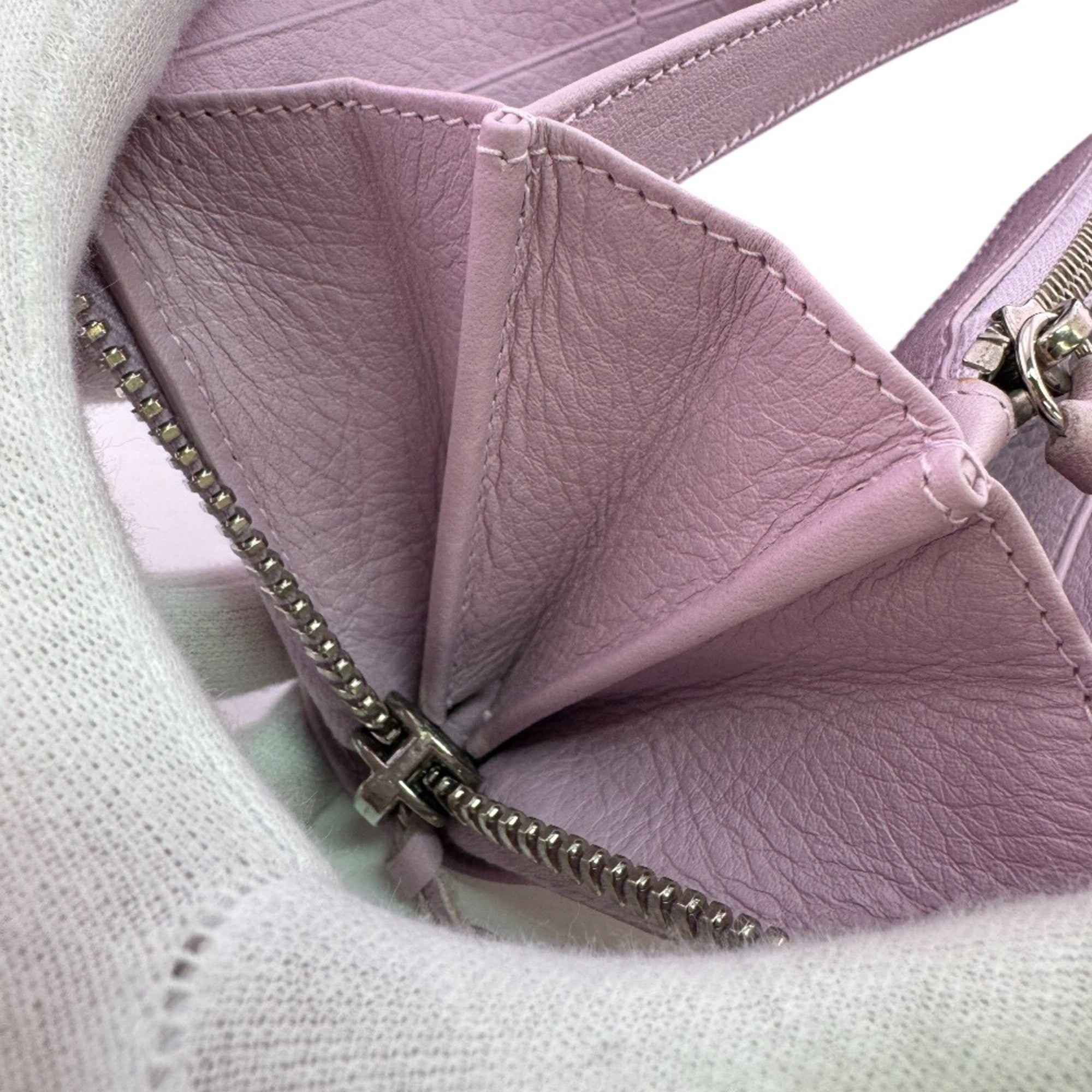 Balenciaga Pink Leather Long Wallet (Bi-Fold) (Pre-Owned)