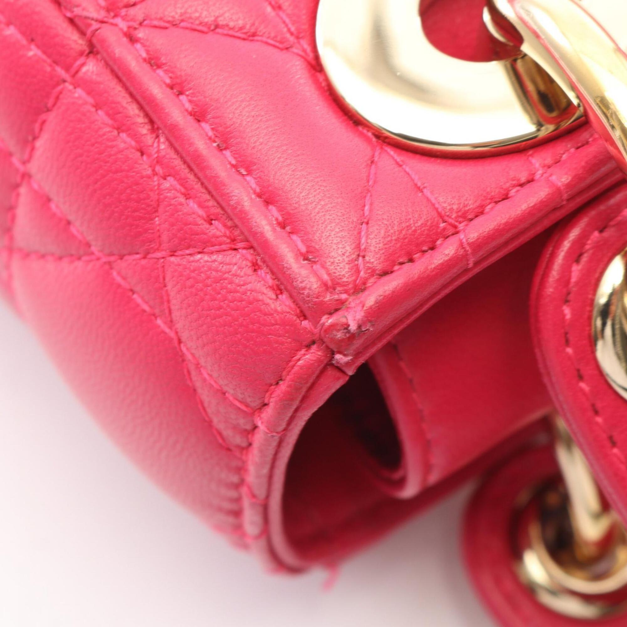 Christian Dior Pink Leather Handbag (Pre-Owned)