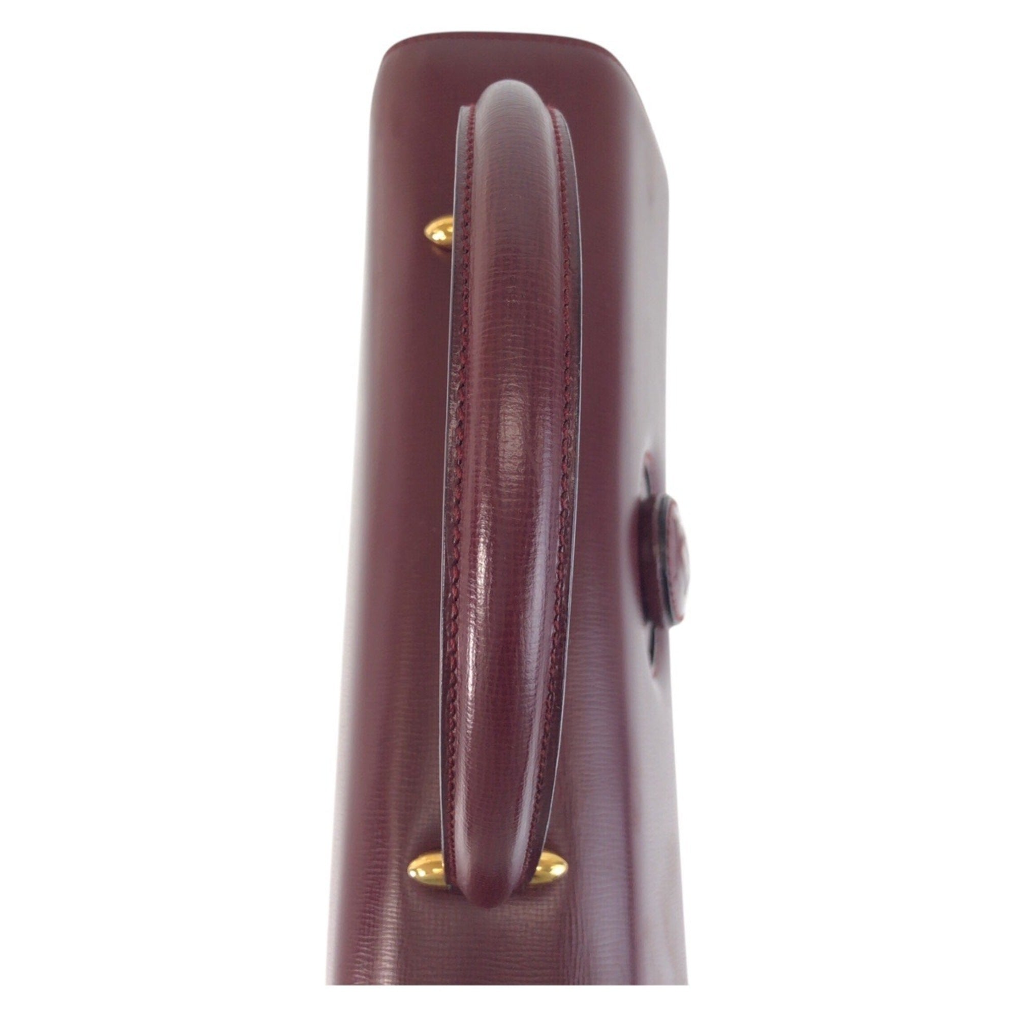 Cartier Bordeaux Leather Handbag (Pre-Owned)