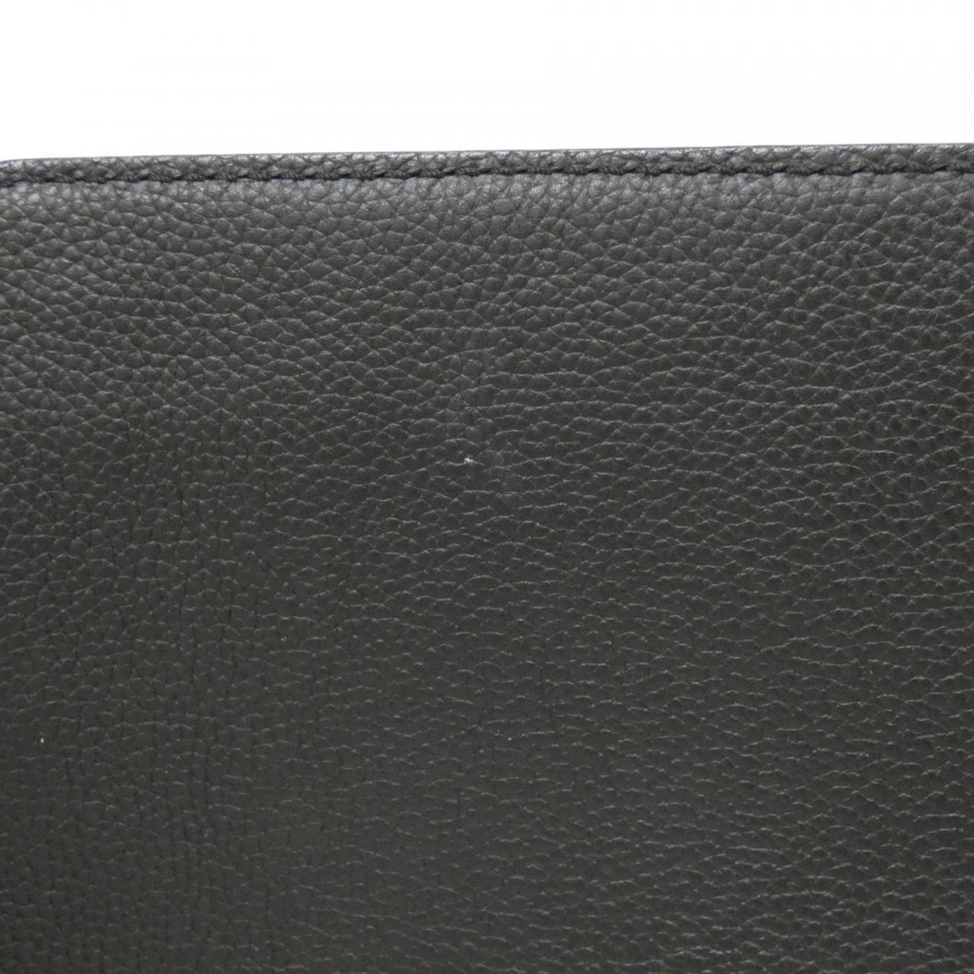 Louis Vuitton Black Leather Shoulder Bag (Pre-Owned)