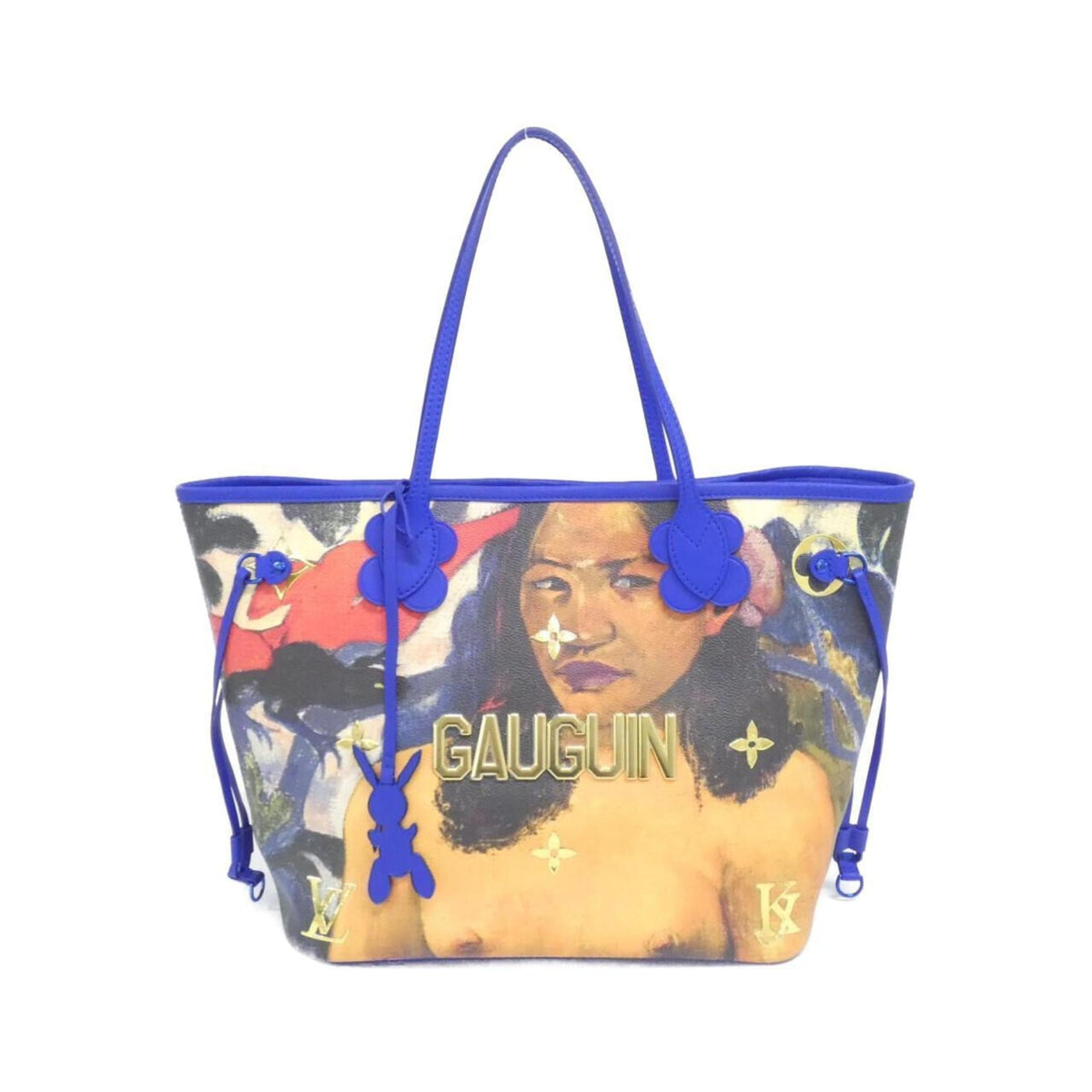 Louis Vuitton Blue Dark Blue Coated Canvas Handbag (Pre-Owned)