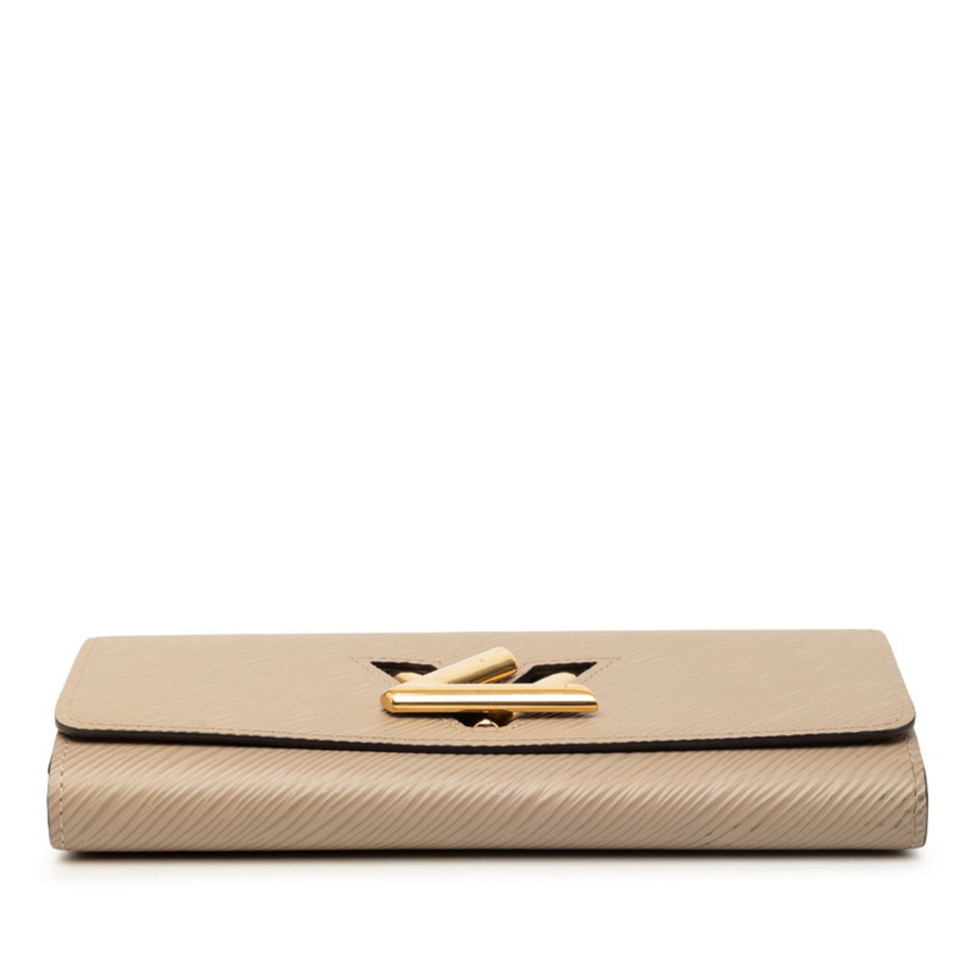 Louis Vuitton Beige Leather Long Wallet (Bi-Fold) (Pre-Owned)