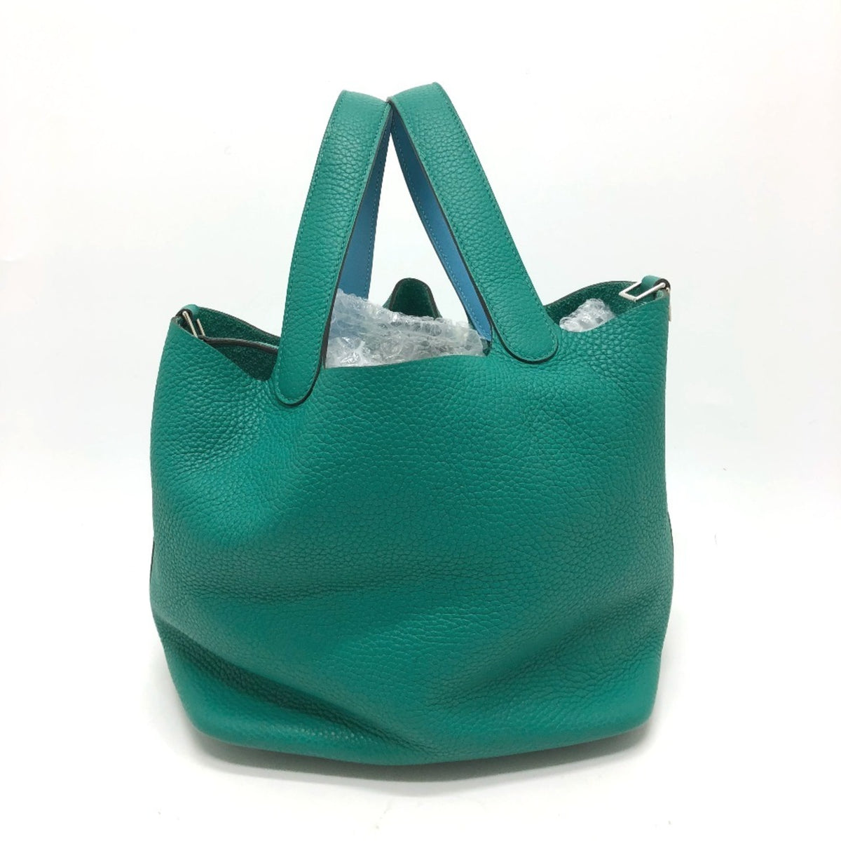 Hermes Picotin Green Taurillon Clemence Leather Handbag (Pre-Owned)