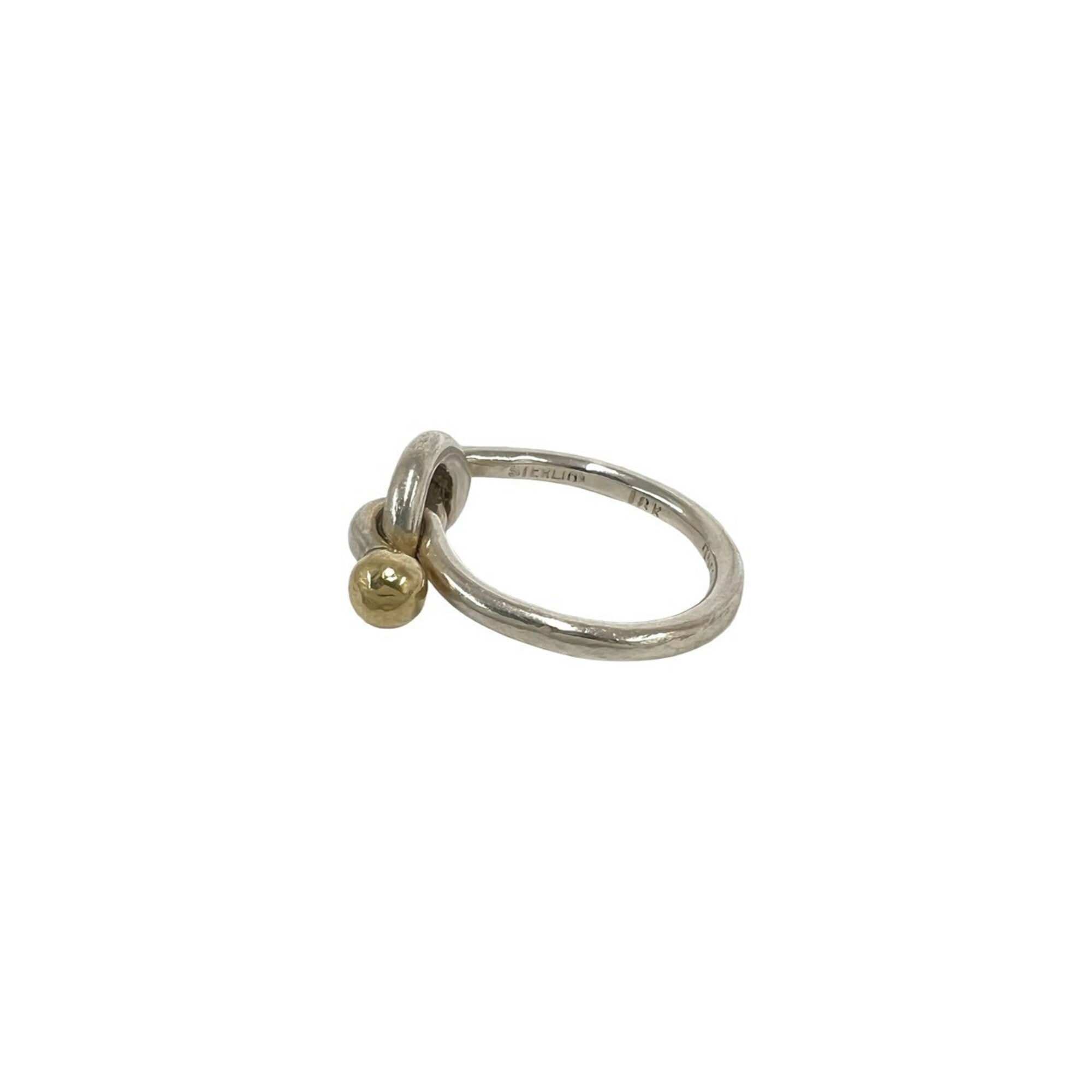 Tiffany Gold Silver Yellow Gold (18K) Silver 925 Band Ring (Pre-Owned)