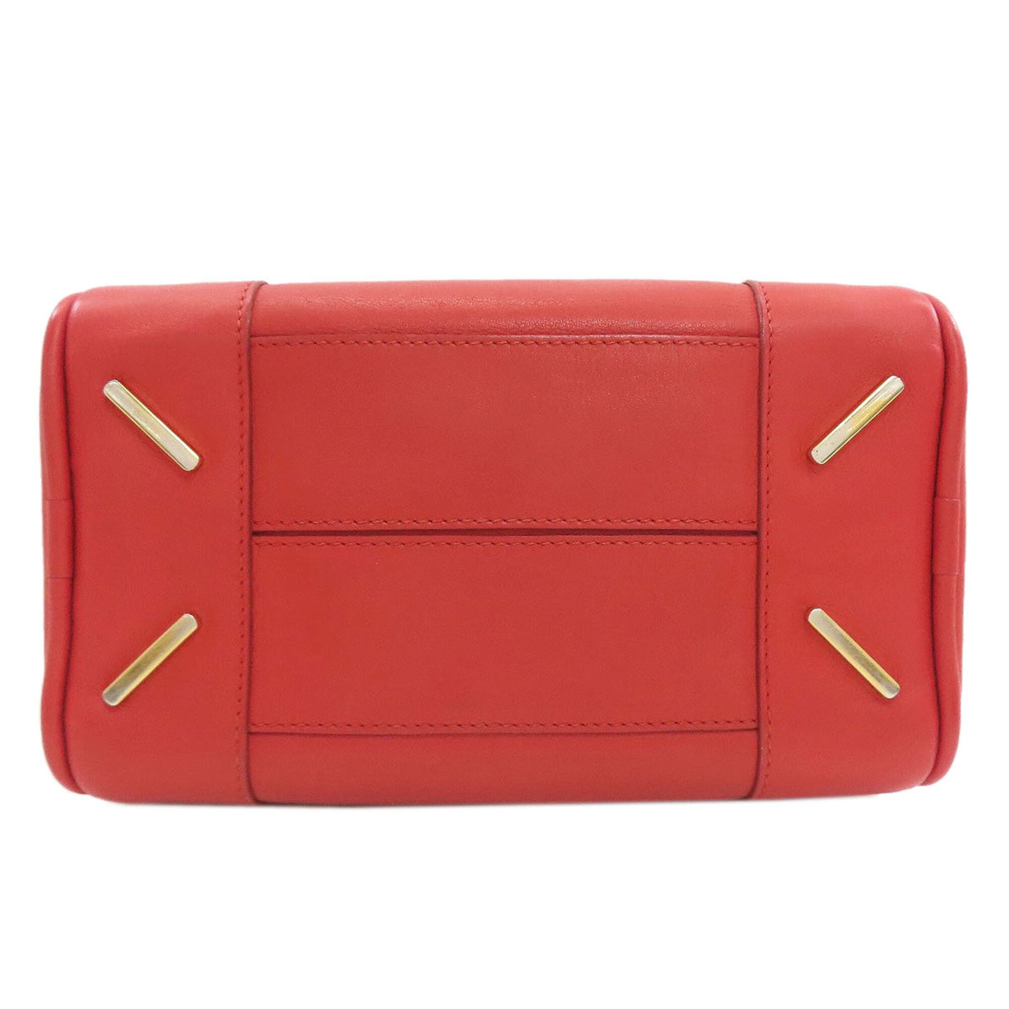 Loewe Red Color Leather Handbag (Pre-Owned)