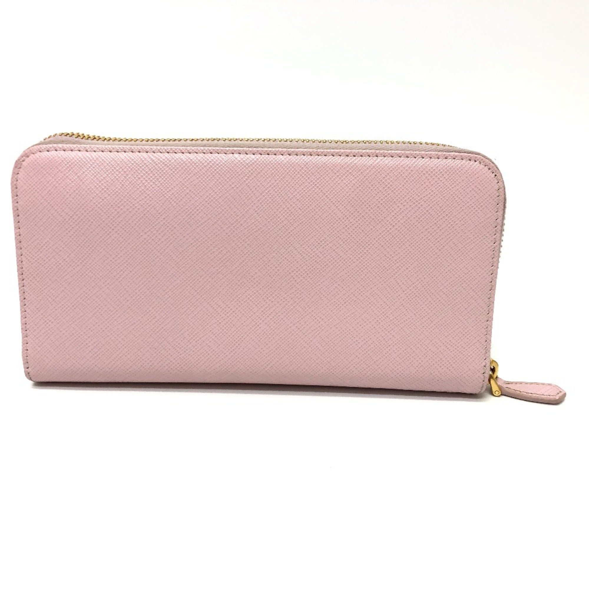 Prada Pink Saffiano Metal Long Wallet (Bi-Fold) (Pre-Owned)