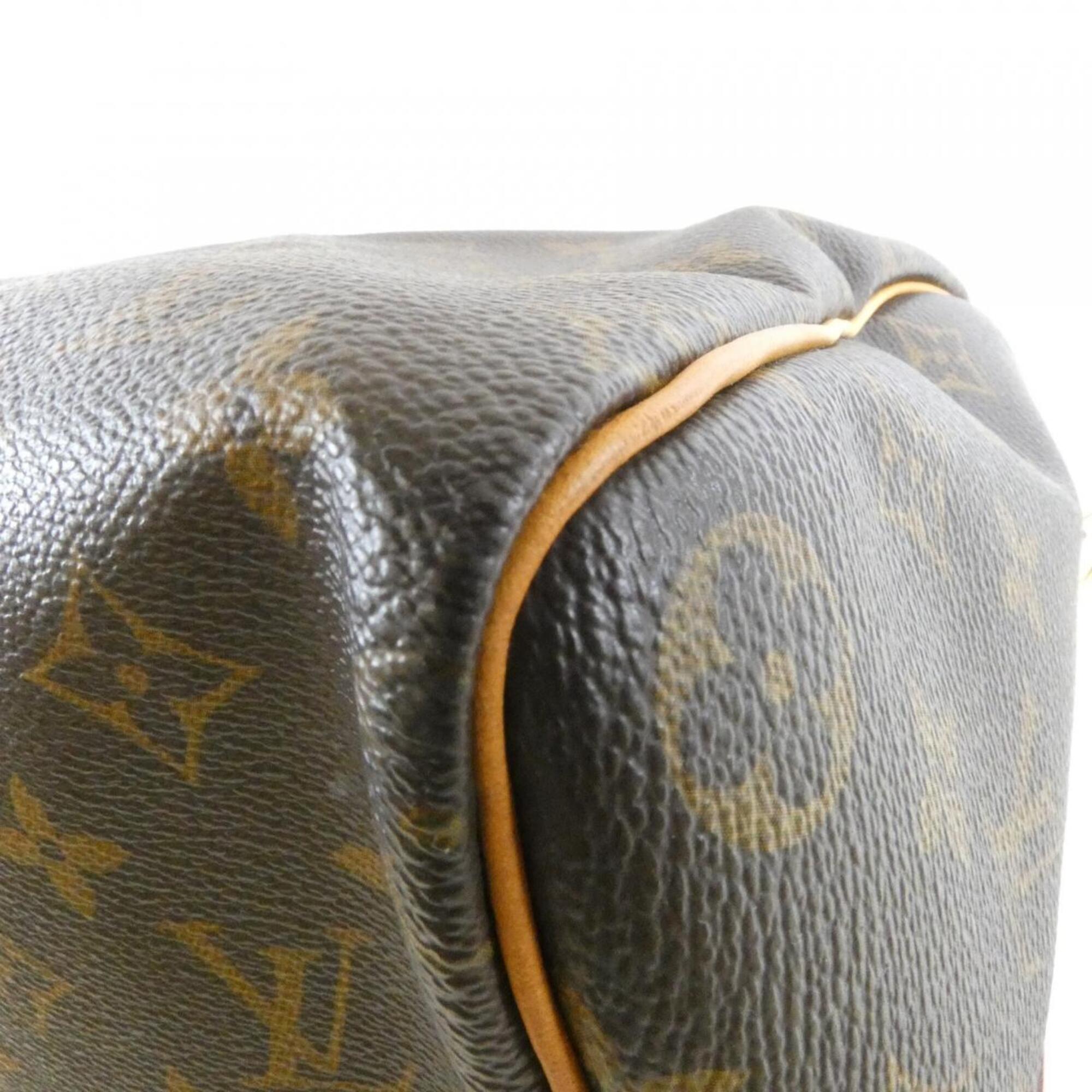 Louis Vuitton Monogram Marron Coated Canvas Boston Bag (Pre-Owned)