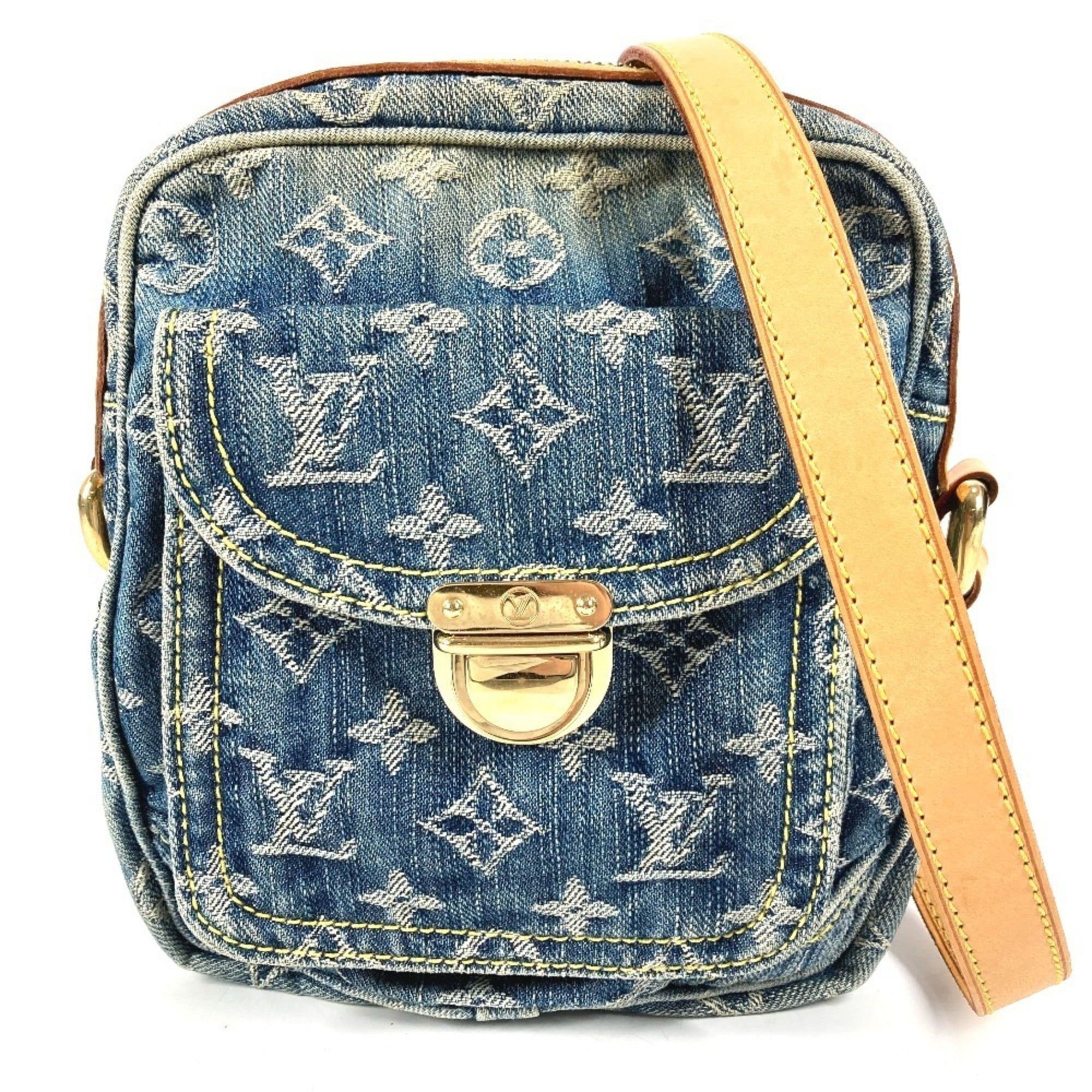 Louis Vuitton Blue Monogram Denim Canvas Pochette Shoulder Bag (Pre-Owned)
