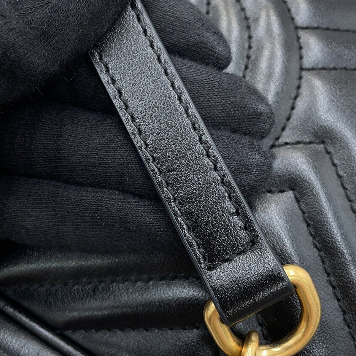 Gucci Black Leather Handbag Shoulder Bag (Pre-Owned)