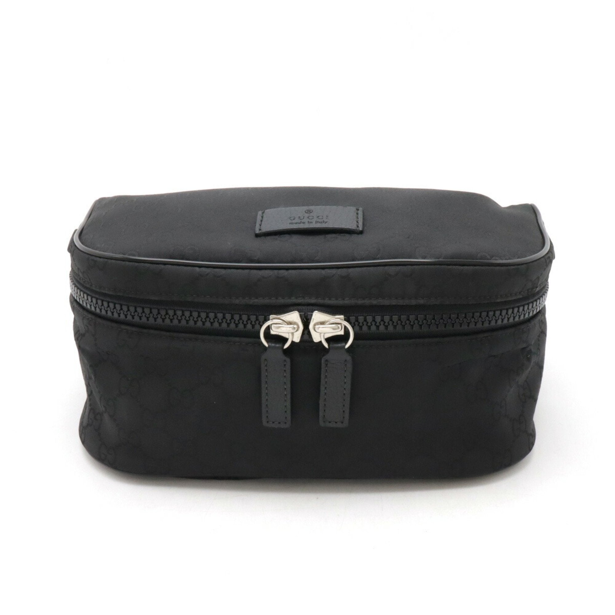 Gucci Black Nylon Leather Shoulder Bag Sling Bag (Pre-Owned)