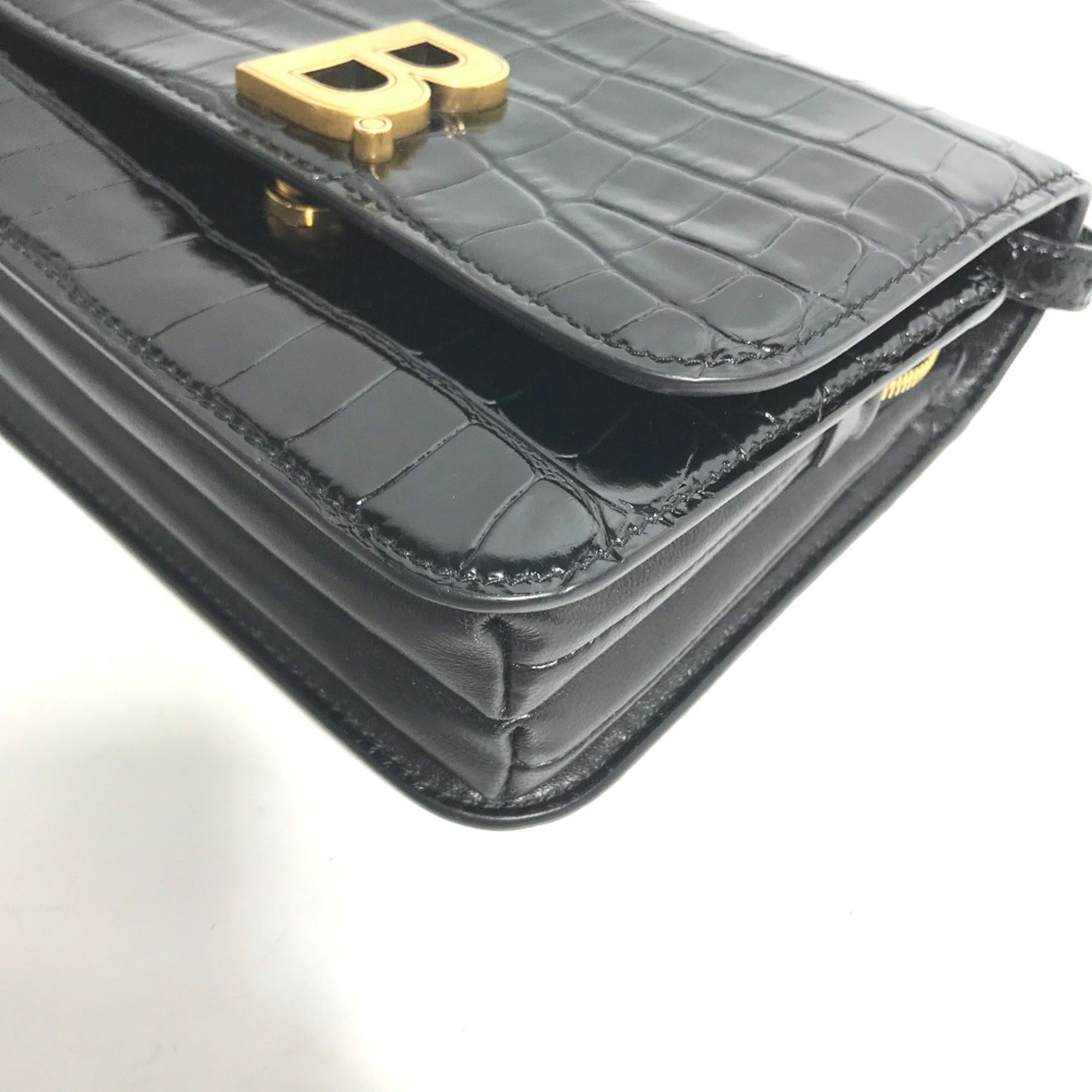 Balenciaga Black Leather Shoulder Bag (Pre-Owned)