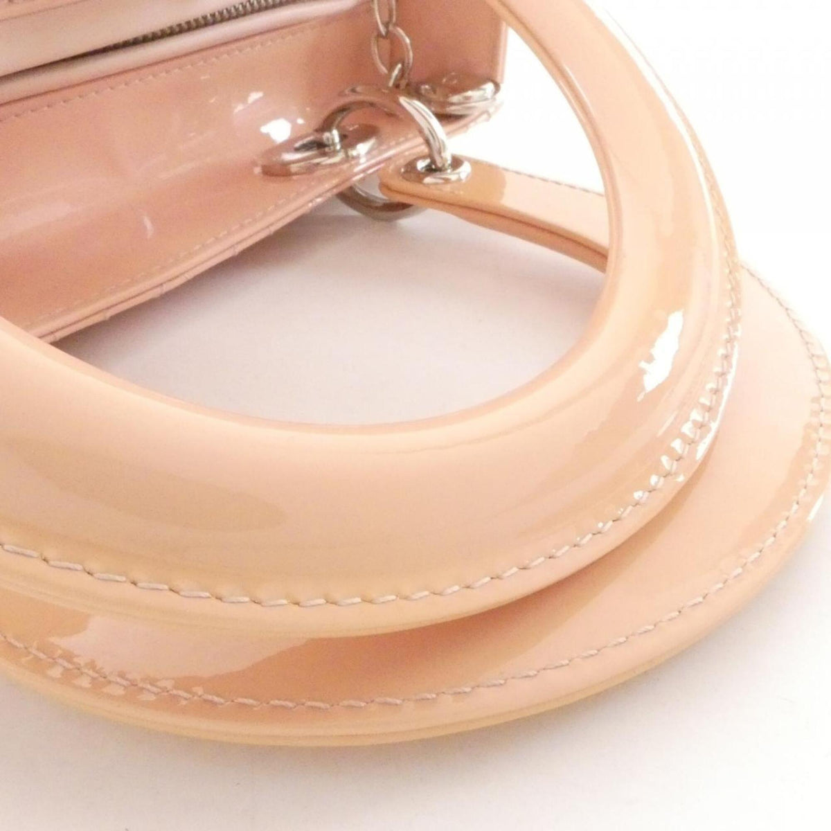 Christian Dior Beige Pink Leather Handbag (Pre-Owned)