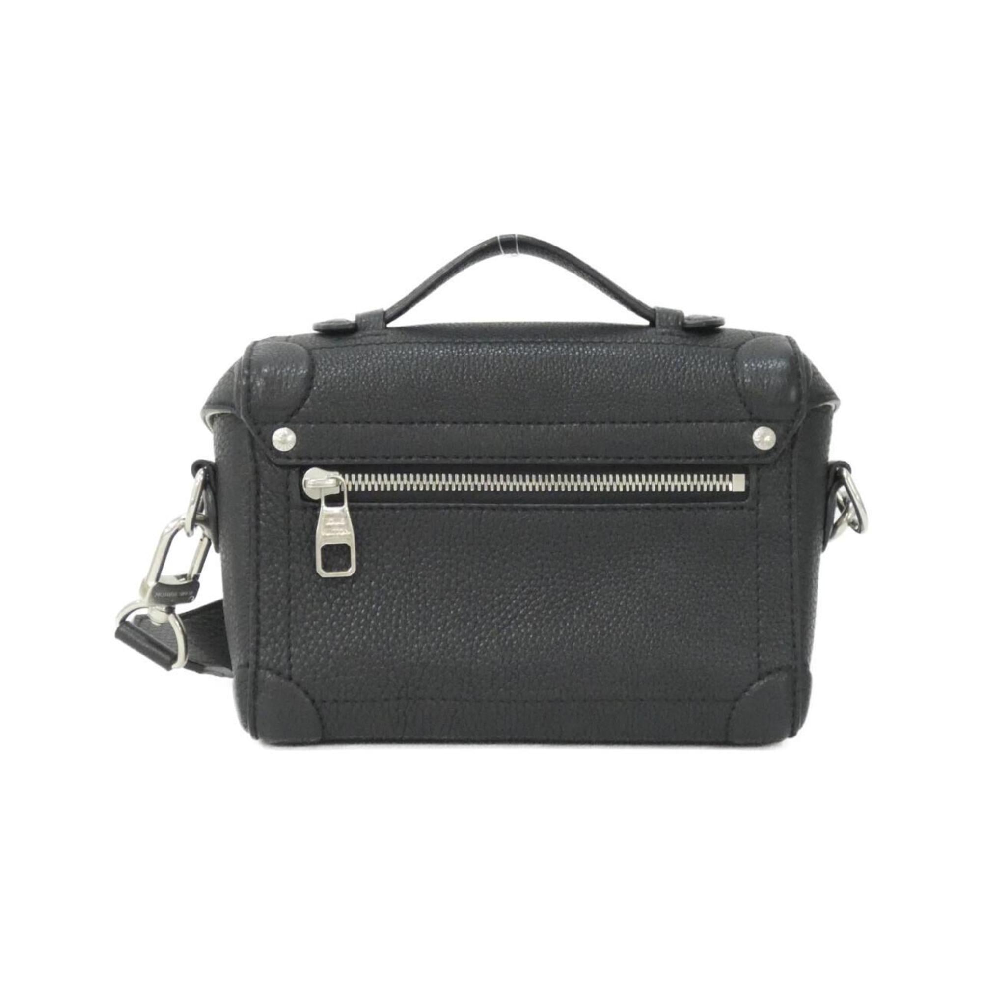 Louis Vuitton Black Leather Shoulder Bag (Pre-Owned)