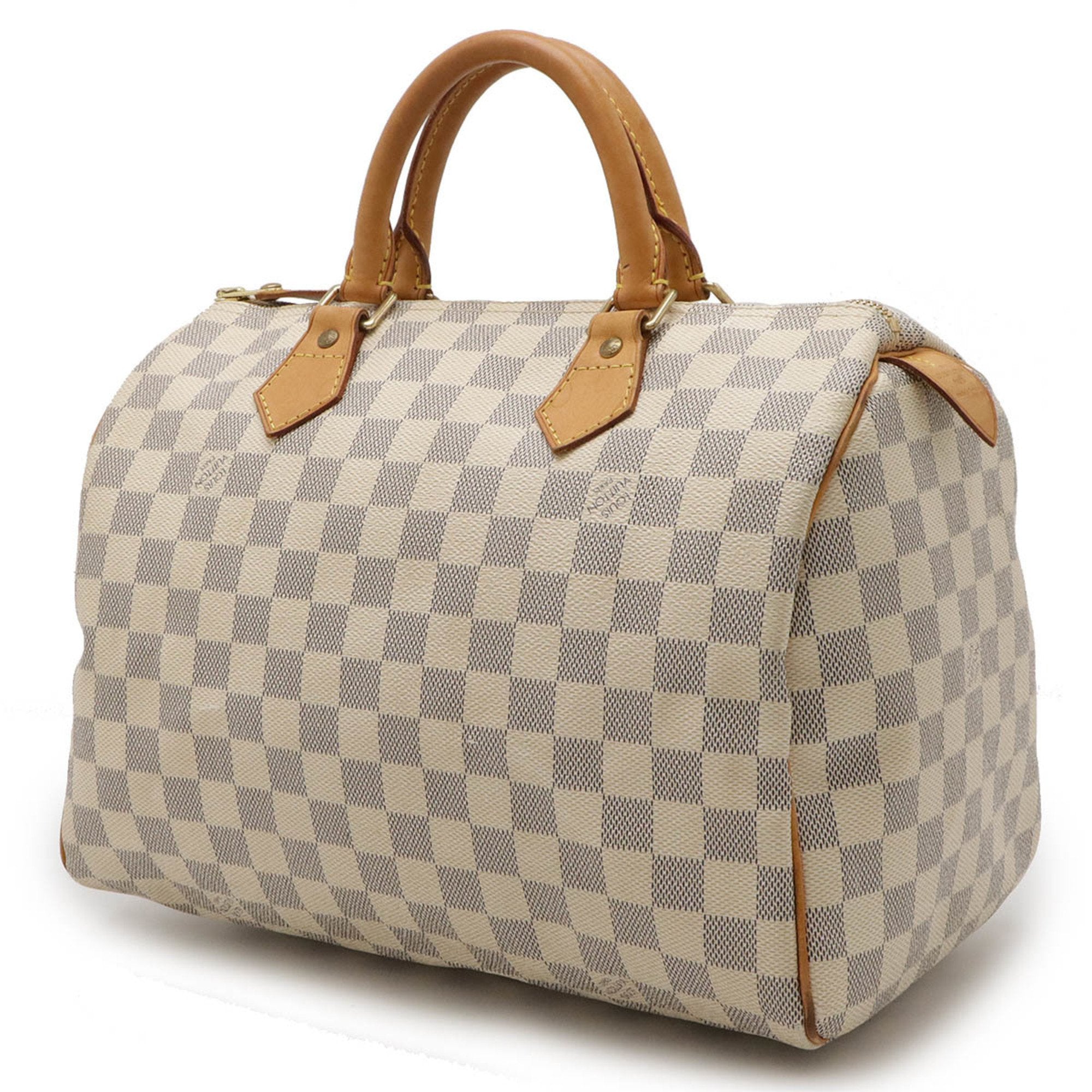 Louis Vuitton Ivory Damier Azur Boston Bag Handbag (Pre-Owned)