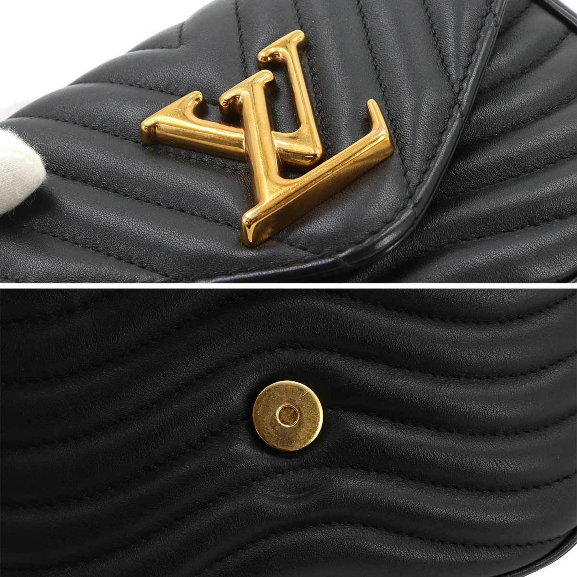 Louis Vuitton Black Leather Pochette Shoulder Bag (Pre-Owned)