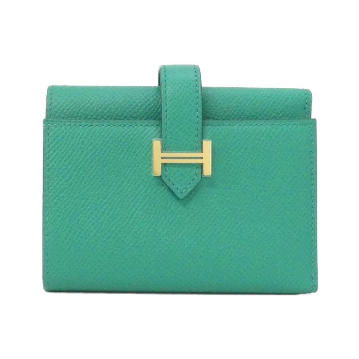 Hermes Green Epsom Leather Wallet (Tri-Fold) (Pre-Owned)