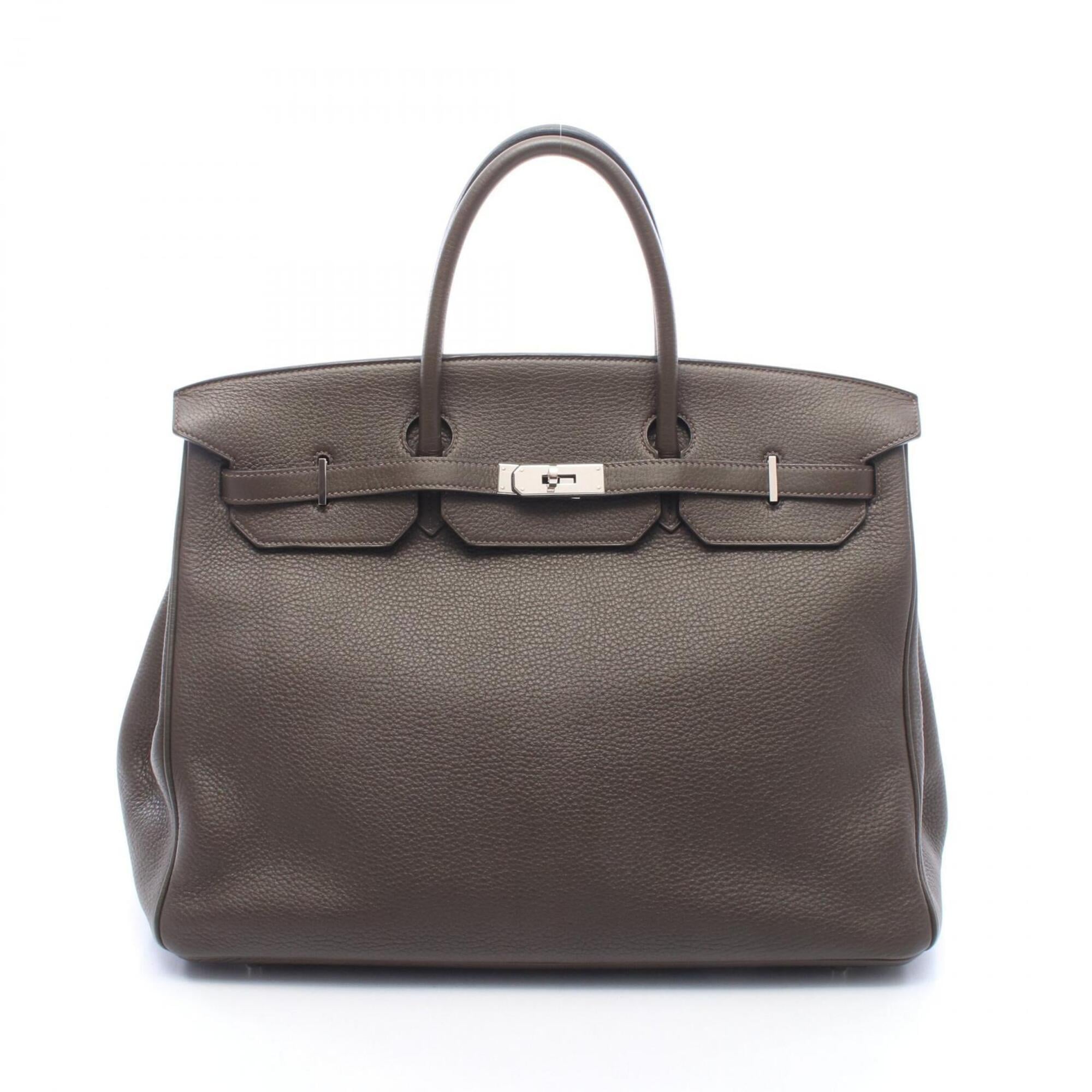 Hermes Gray Togo Leather Handbag (Pre-Owned)