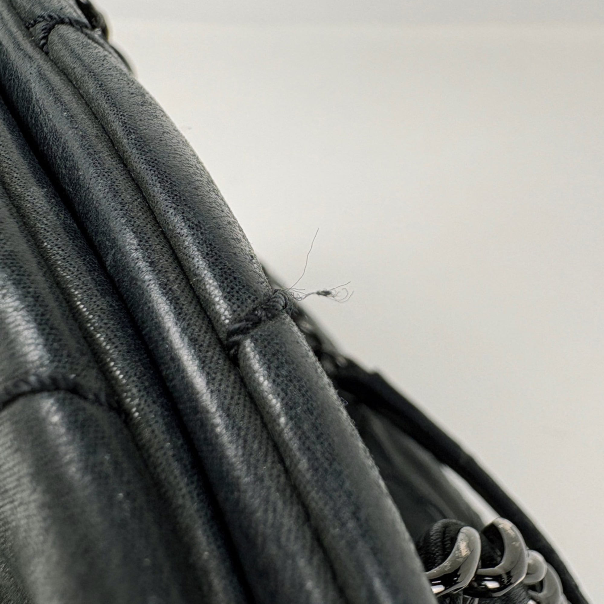 Chanel Mademoiselle Black Leather Shoulder Bag (Pre-Owned)