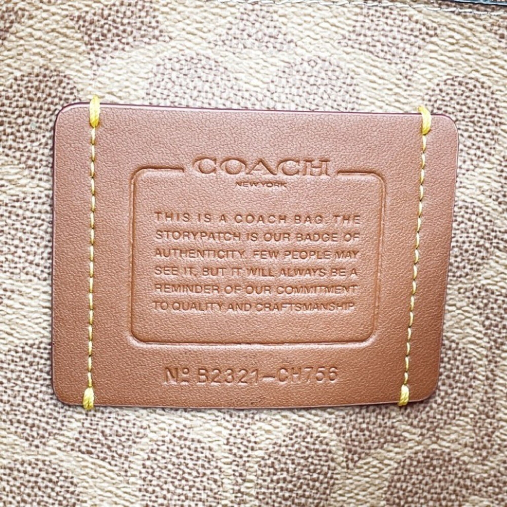 Coach Black Brown Leather Handbag Tote Bag (Pre-Owned)