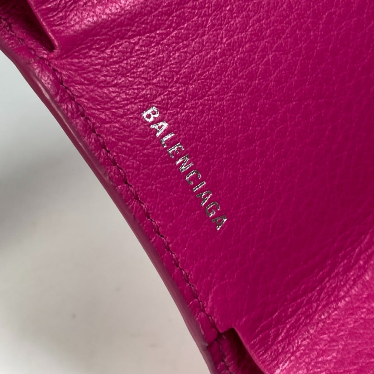 Balenciaga Pink Leather Wallet (Tri-Fold) (Pre-Owned)