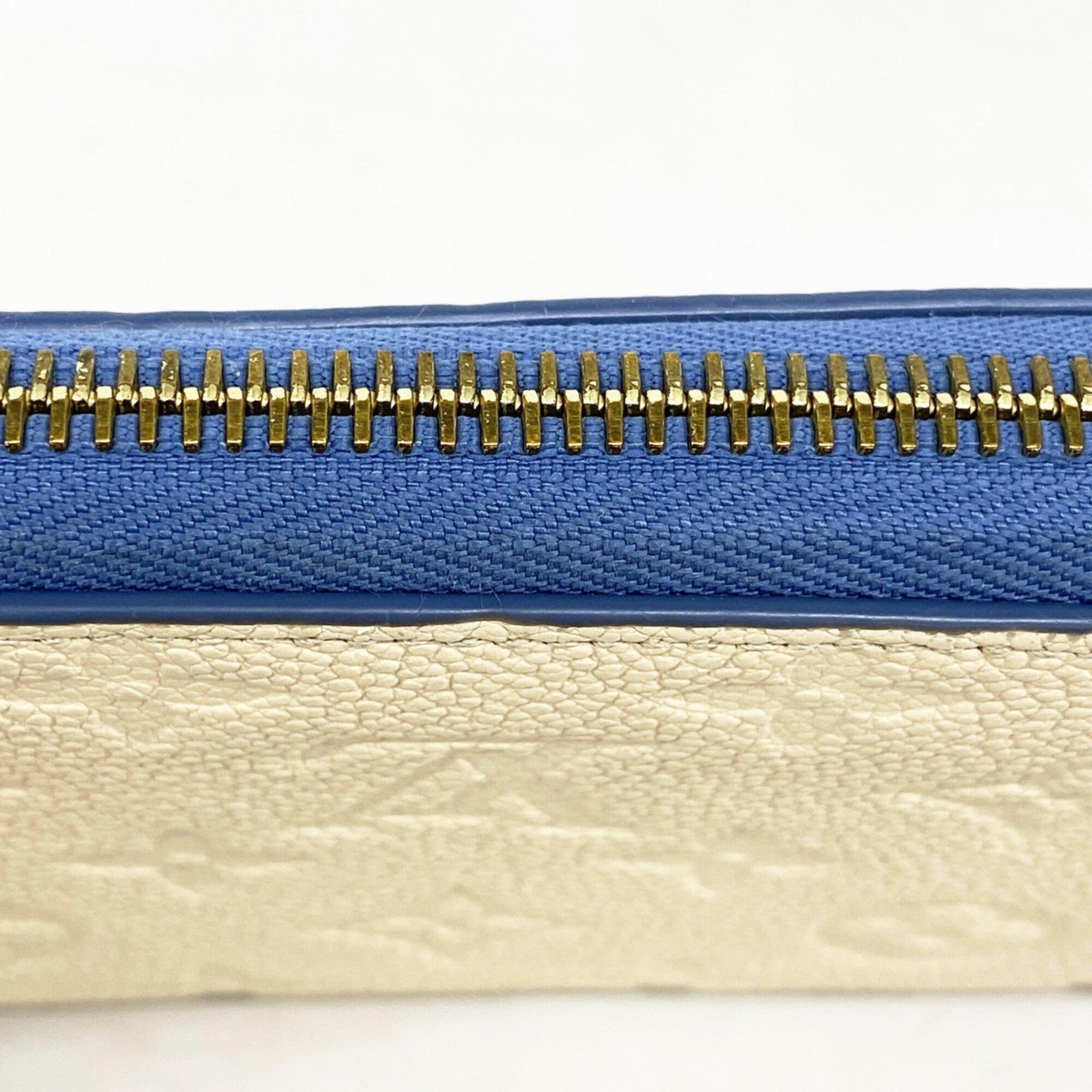 Louis Vuitton Blue Jean Cream Long Wallet (Bi-Fold) (Pre-Owned)