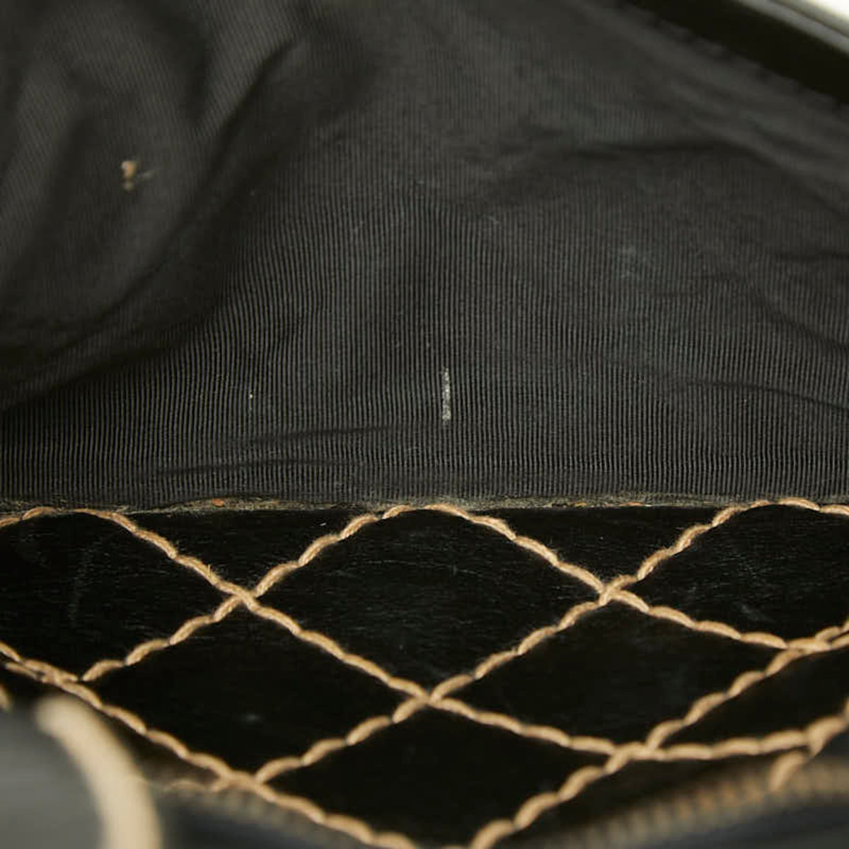 Chanel Black Leather Boston Bag Handbag (Pre-Owned)