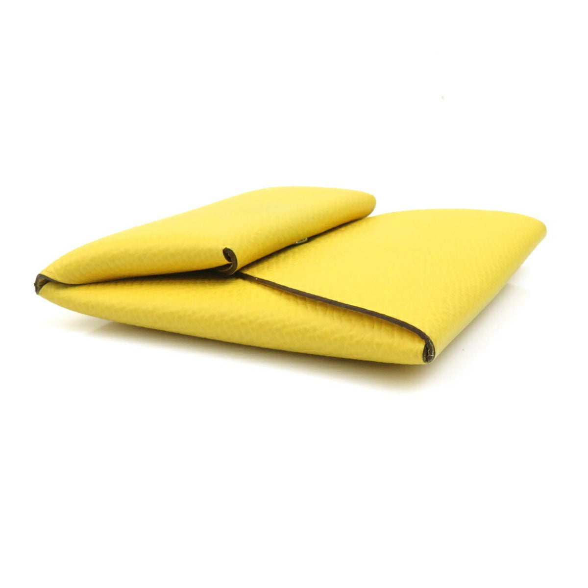 Hermes Yellow Leather Coin Purse/Coin Case (Pre-Owned)